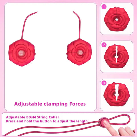 Rose Silicone Nipple Teaser Vibrator