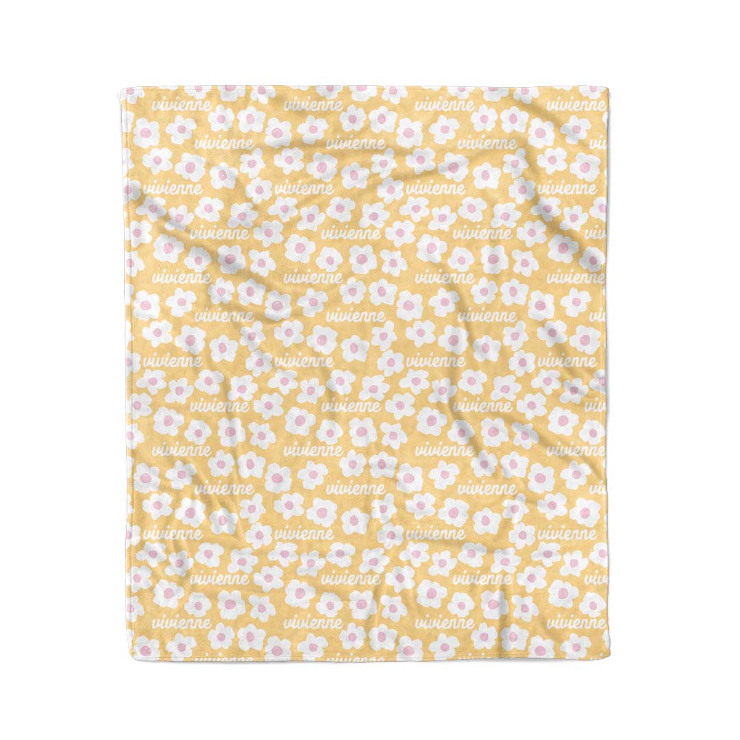  Sunshine Daisy Personalized Kids Blanket、mySite、layawaytickets