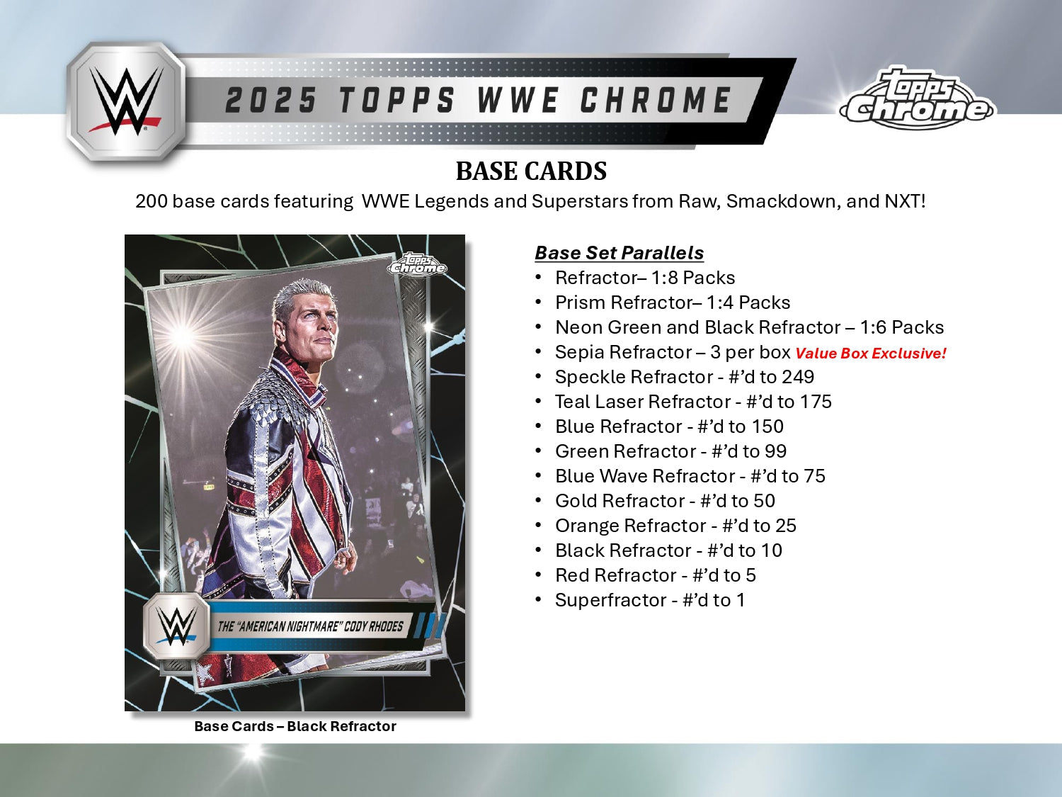 Topps Chrome WWE 2025 - Value Box、mySite、waistdrama