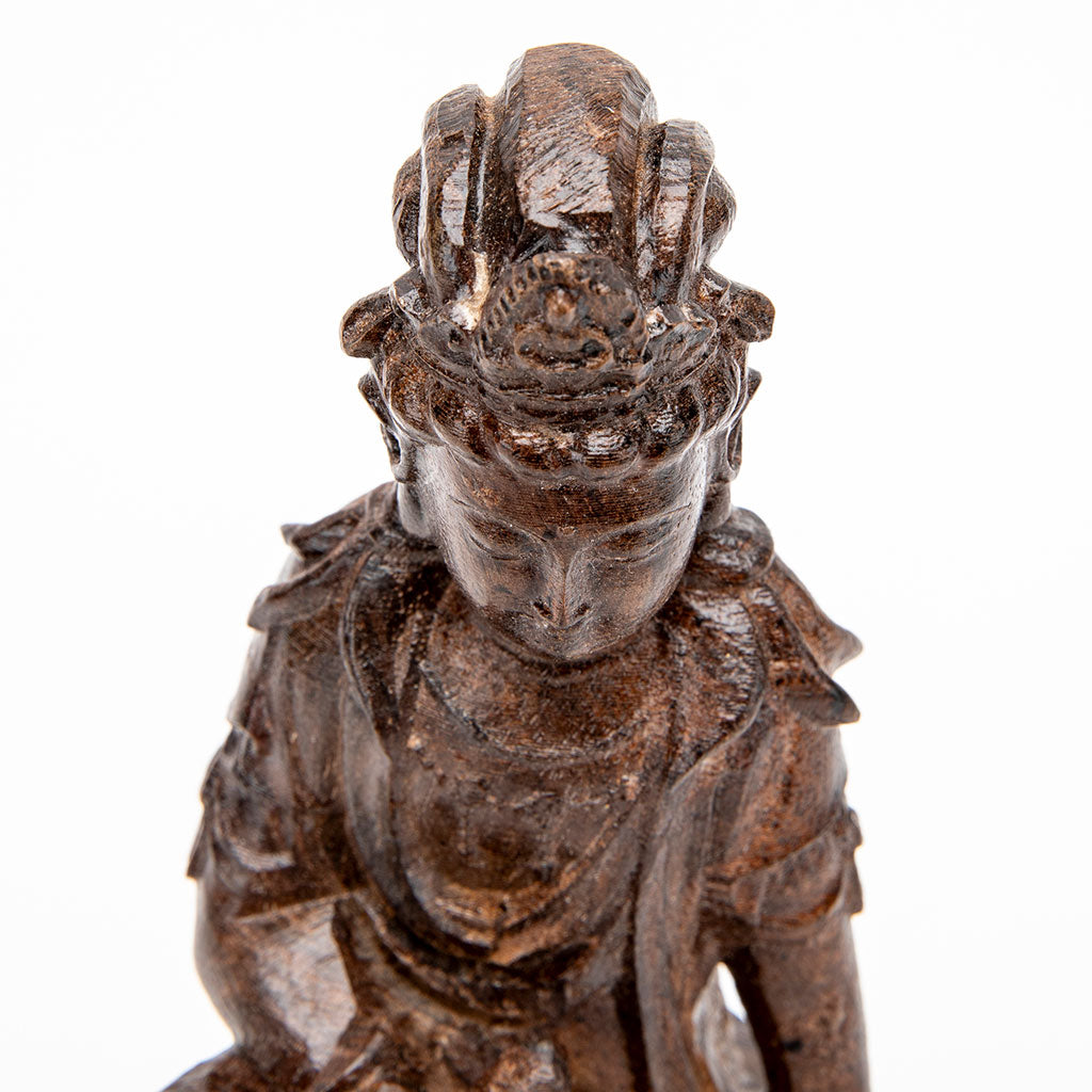 Wooden Seated Kuan Yin Statue - 9、mySite、topwebapps