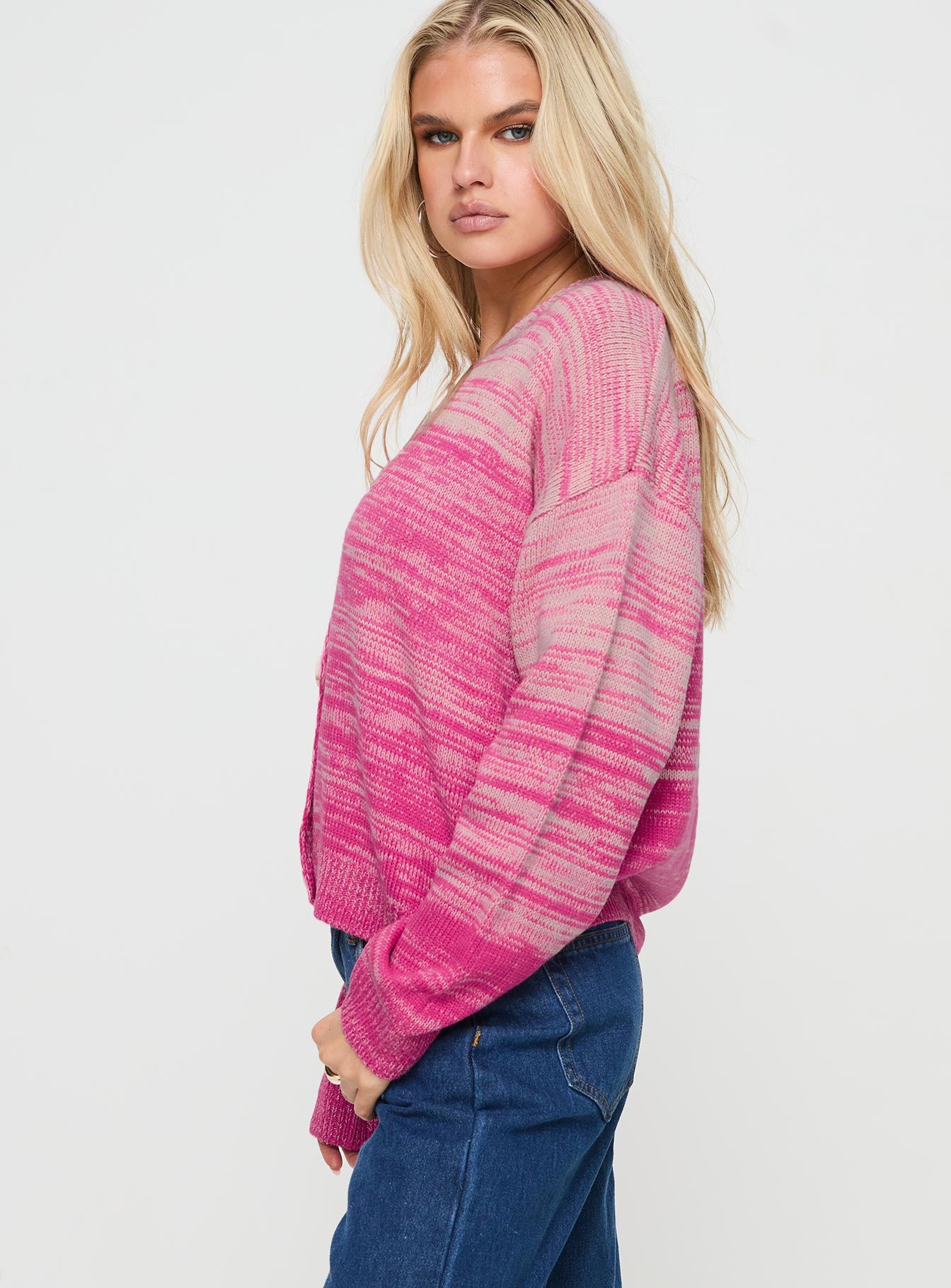 Emikio Cardigan Ombre Pink、mySite、solidvoid