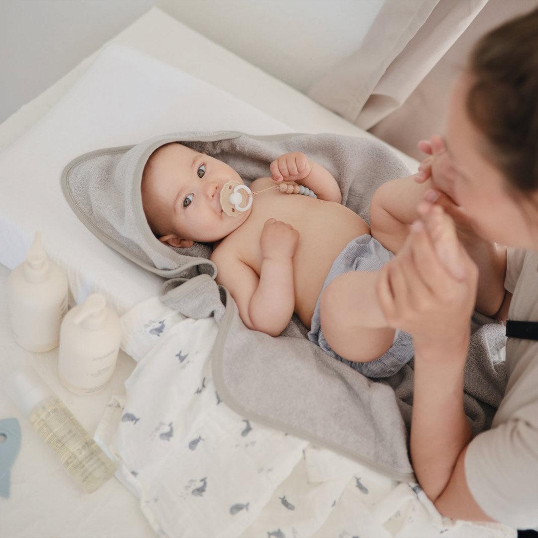  Mushie Organic Muslin Swaddle - Whales、mySite、merchandisen