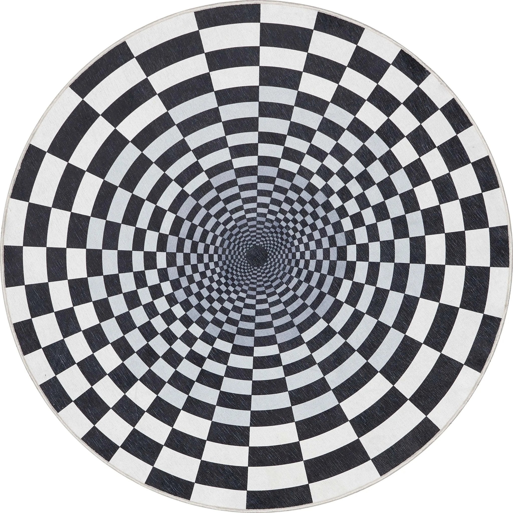 3D Portal Bottomless Hole Black Ivory Area Flat-Weave Rug、mySite、gigharbornorthrealestate