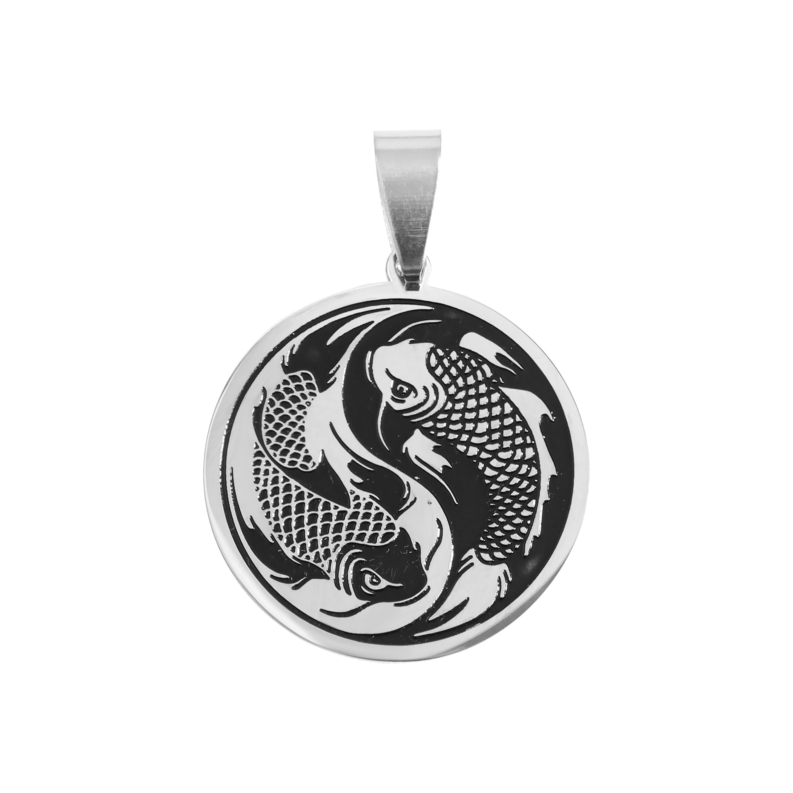 18K Gold PVD Stainless Steel Yin & Yang Koi Fish Pendant / PDL0124、mySite、dreamappss