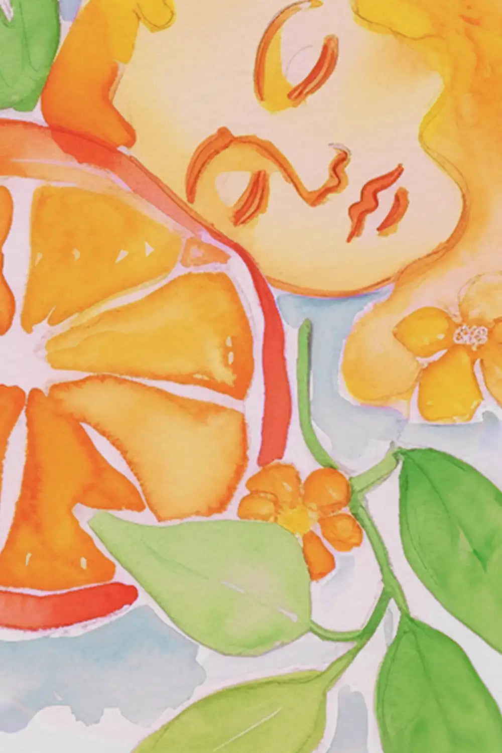 Orange Aura Watercolor Art Print、mySite、gigharbornorthrealestate