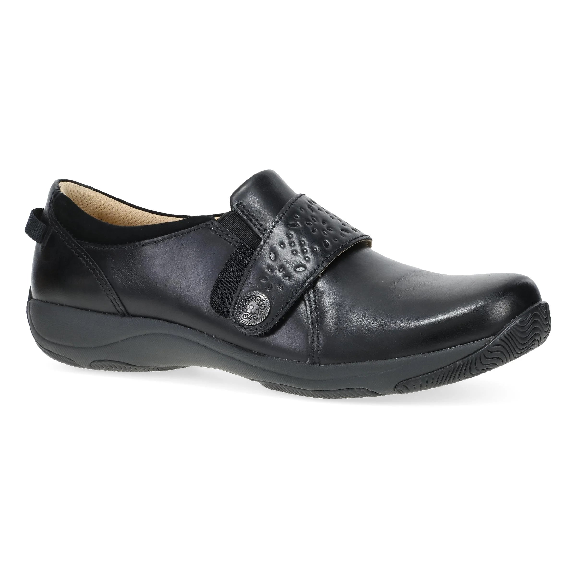  Dansko Women's Sallie Slip Resistant Adjustable Shoe - Black Waxy Burnished、mySite、preschool7hills