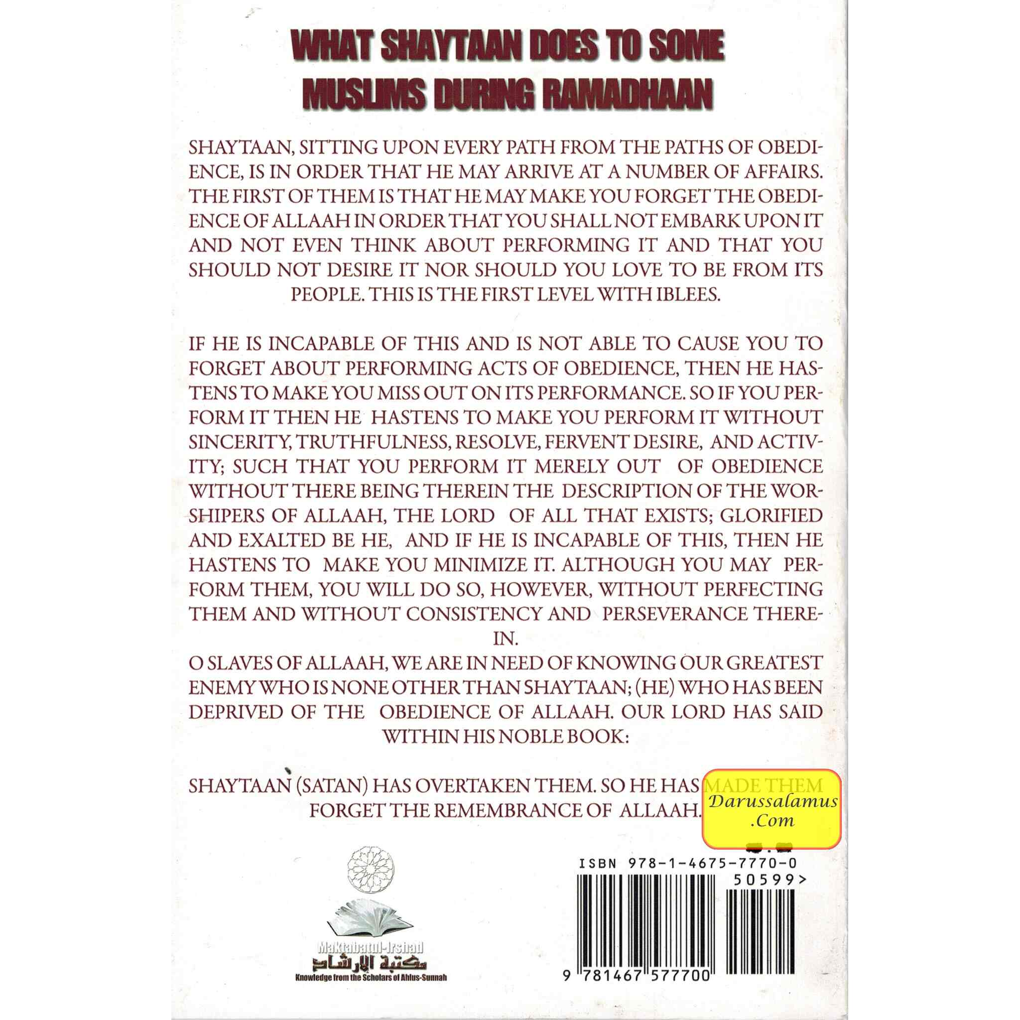 What Shaytaan Does to Some Muslims During Ramadhaan By Muhammad Ibn Abdillaah Al-Imaam、mySite、topwebapps