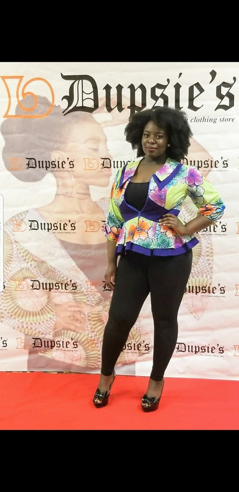 Dupsie's Exclusive African Print Jacket Top-DPEXST、mySite、solidvoid
