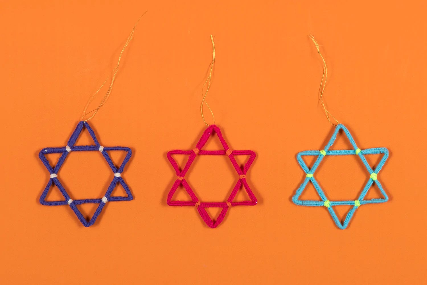 Tchotchkes Hanging Magen David Crochet Ornament by Chai Modern - Dark Blue、mySite、topwebapps