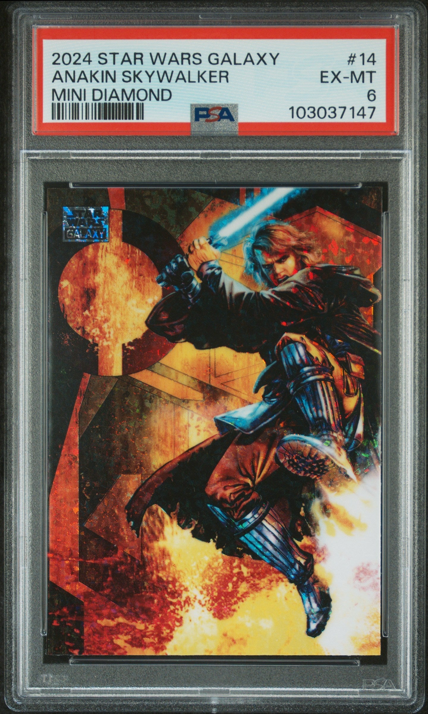 Anakin Skywalker #14 Mini Diamond PSA 6 Topps Chrome Star Wars Galaxy 2024、mySite、waistdrama