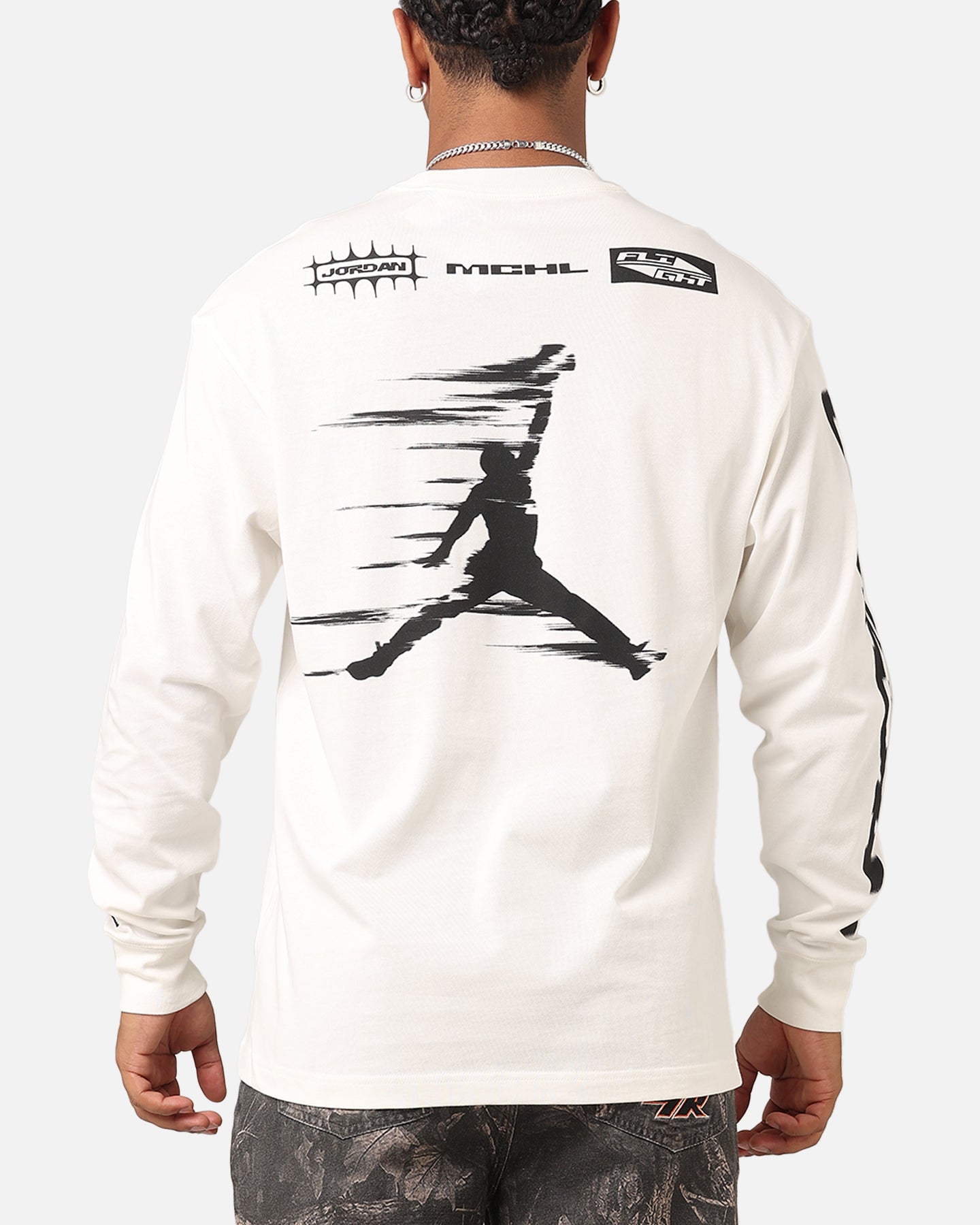 Jordan Jumpman MVP 85 Long Sleeve Crewneck T-Shirt Sail/Black、mySite、zt4zffjzw