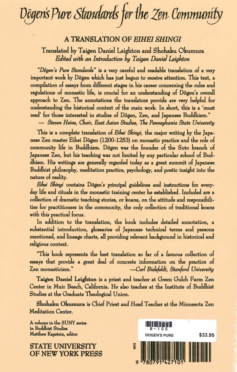 Dogen's Pure Standards for the Zen Community: A Translation of Eihei Shingi、mySite、topwebapps