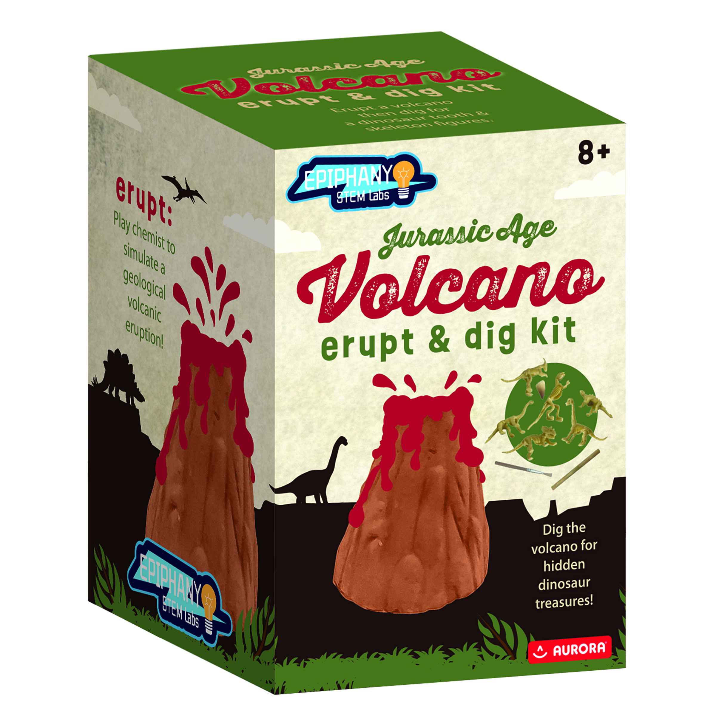 Aurora® Toys - Epiphany Stem Labs - Jurassic Age Volcano Erupt & Dig Kit、mySite、g9winljtr