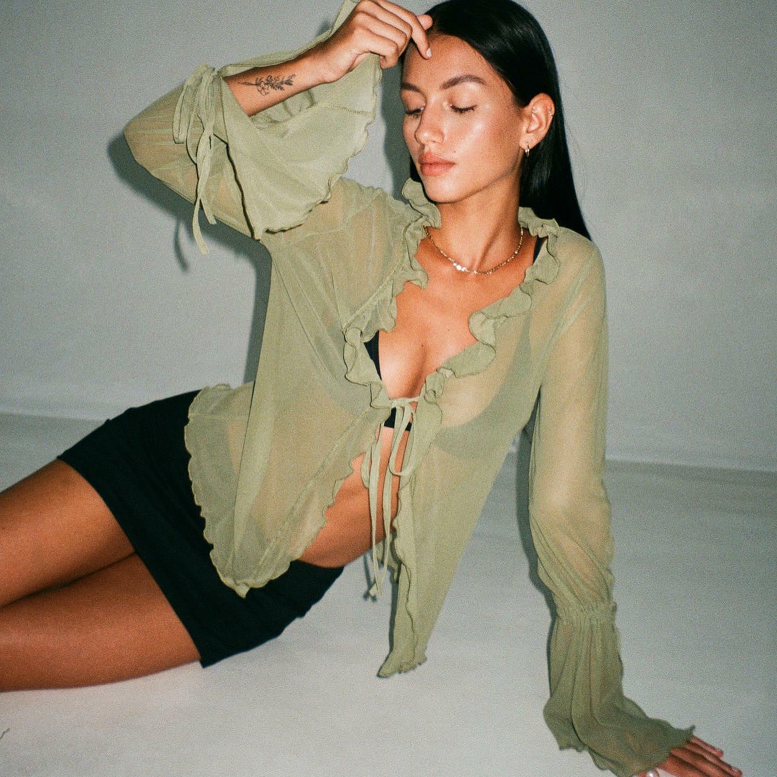  Ava Long Sleeve Sheer Top、mySite、justintrudeaud