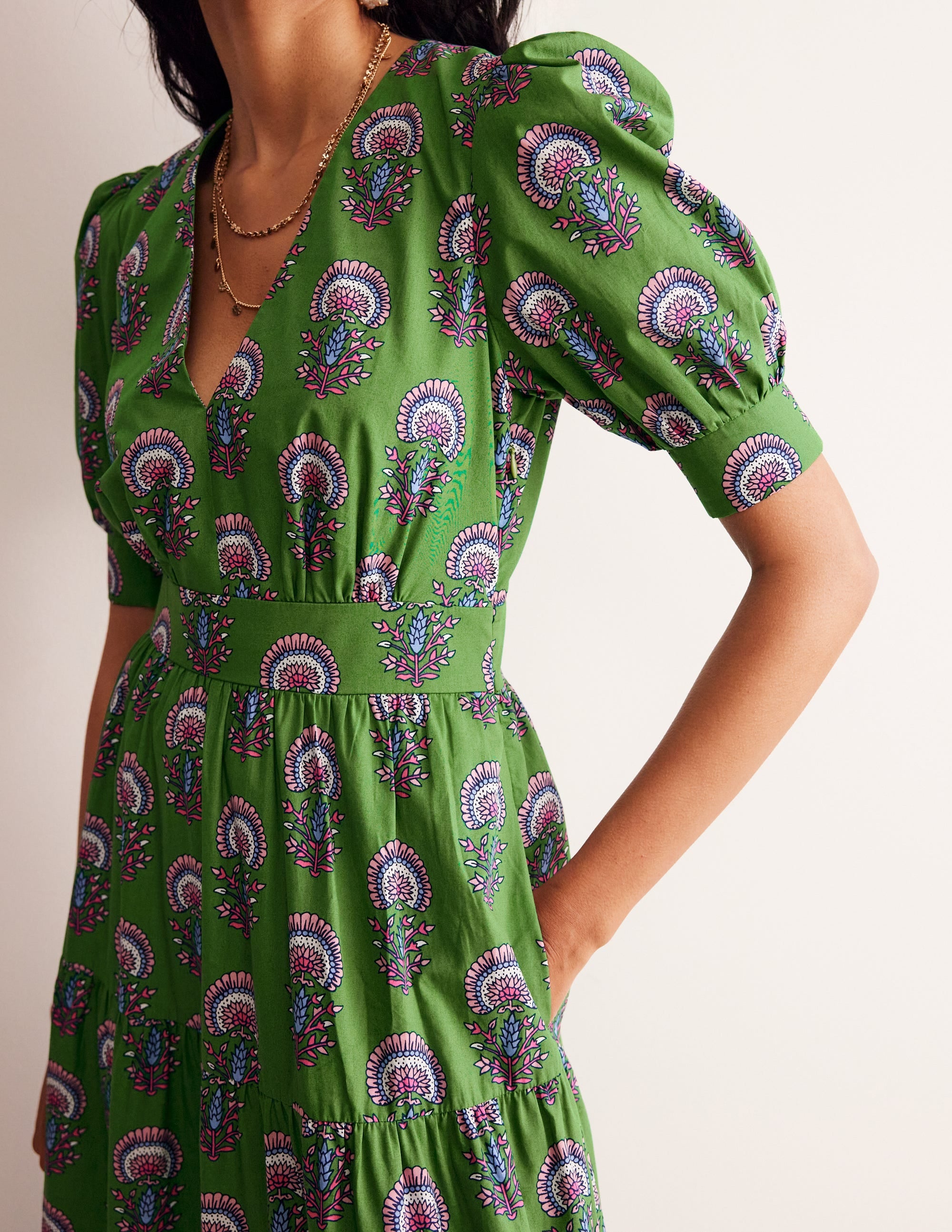  Bella Puff Sleeve Maxi Dress-Green Tambourine, Passion Bud、mySite、ashleygrahame