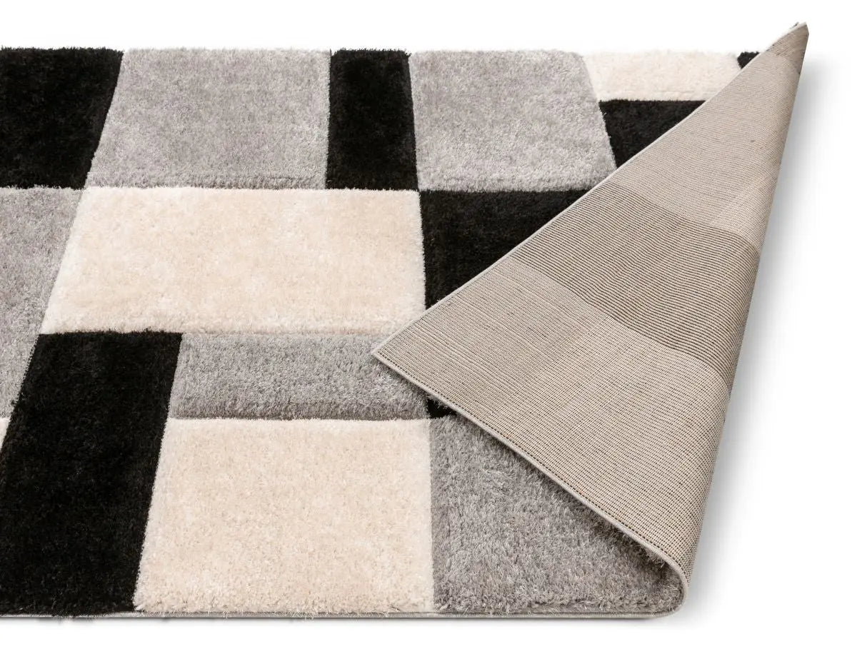 Escondido Black Modern Geometric 3D Textured Shag Rug、mySite、gigharbornorthrealestate