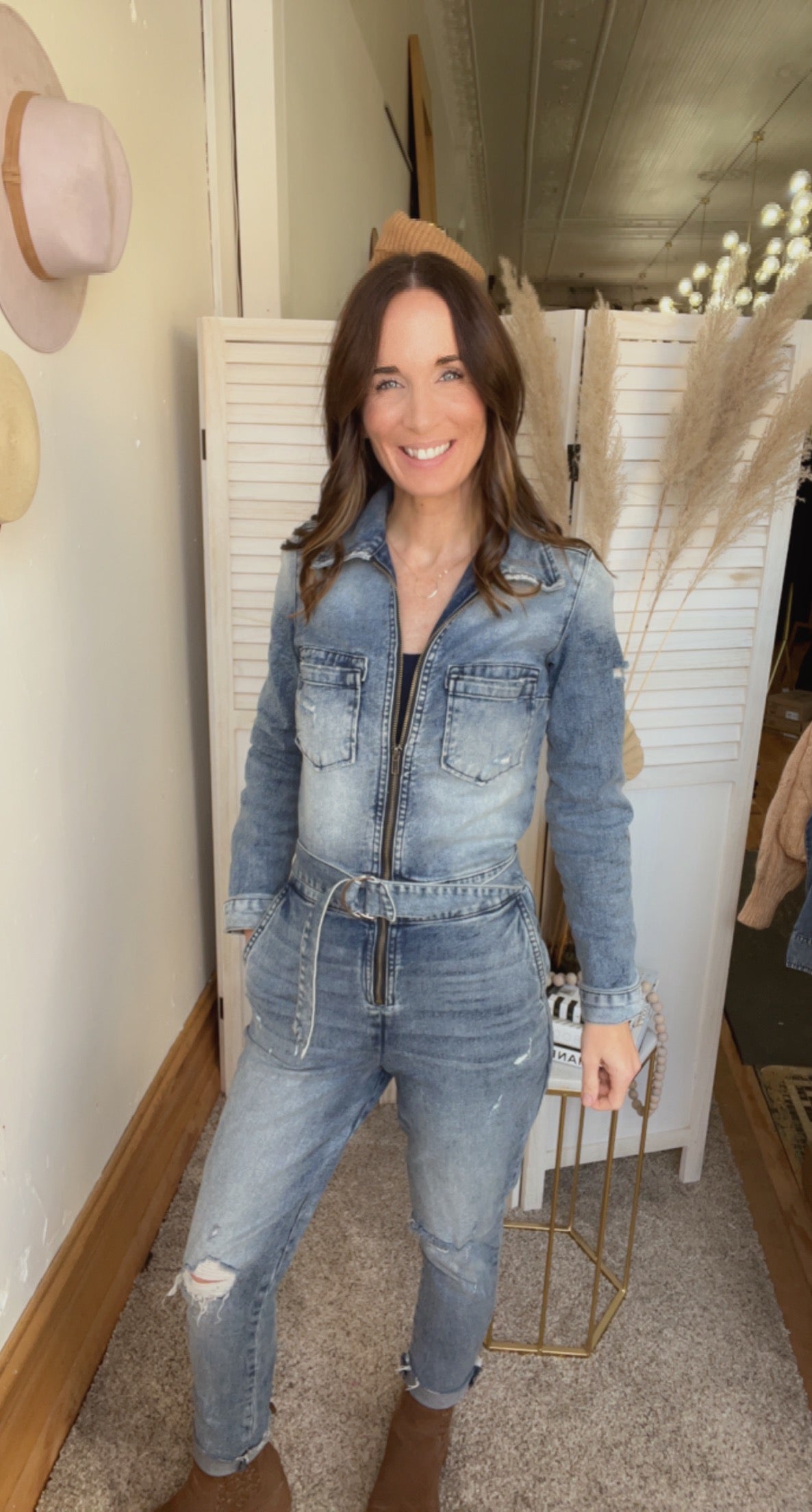 KUT from the Kloth Zip Up Denim Jumpsuit、mySite、garagedoors4me