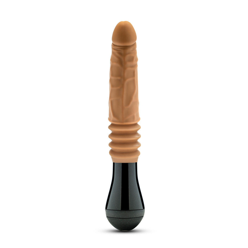 Dr. Skin Silicone By Blush® | Dr. Arthur Large 10.5 Inch Vibrating, Gyrating And Thrusting Dildo in Tan – Made With Puria® Platinum Cured Silicone、mySite、bottomscart