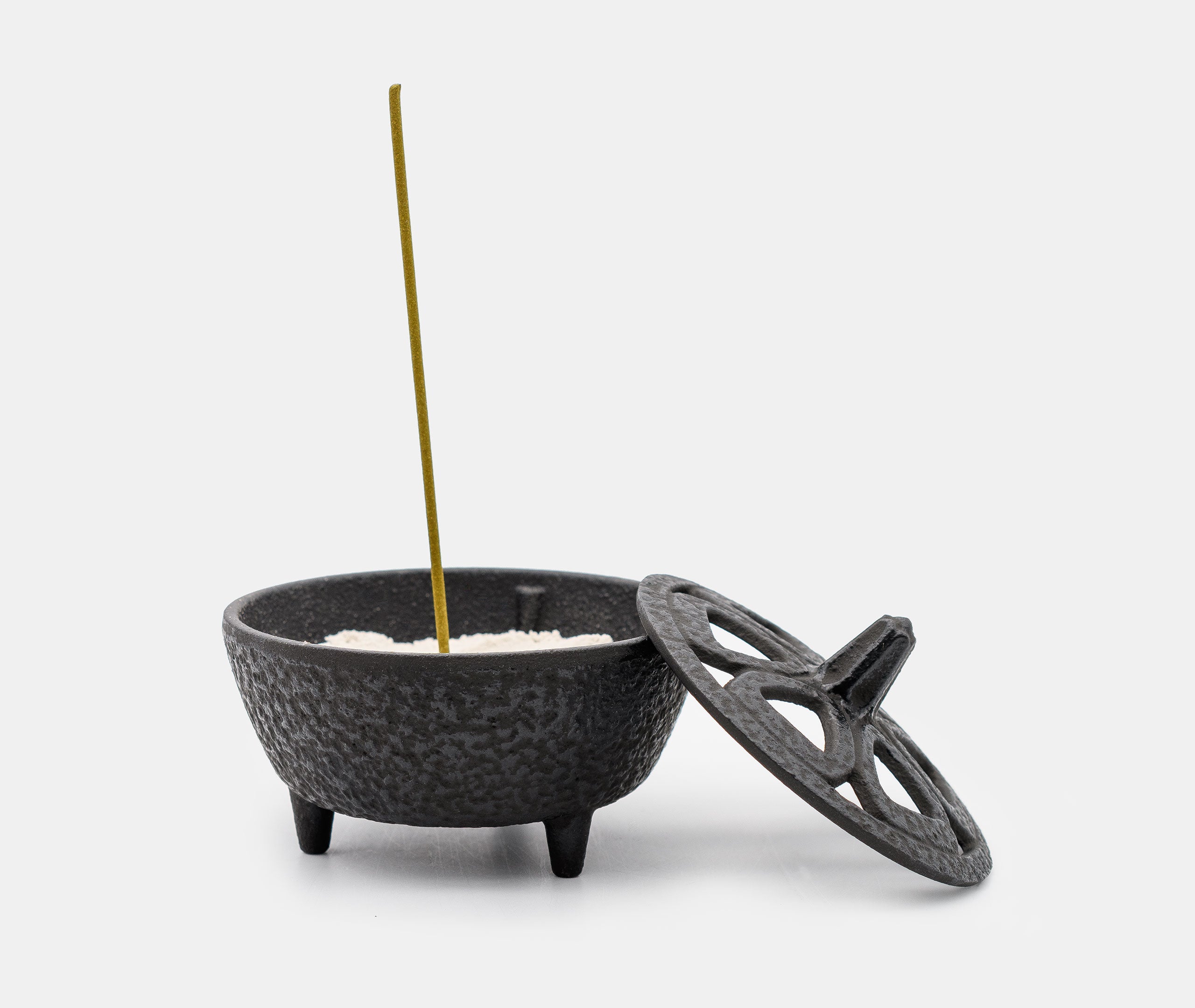 Black Lotus Cast Iron Incense Burner & White Ash Set、mySite、topwebapps