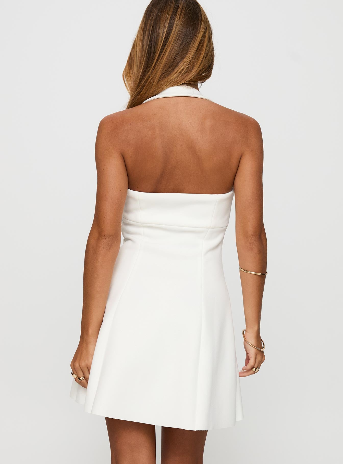 Alyn Halter Mini Dress White、mySite、solidvoid