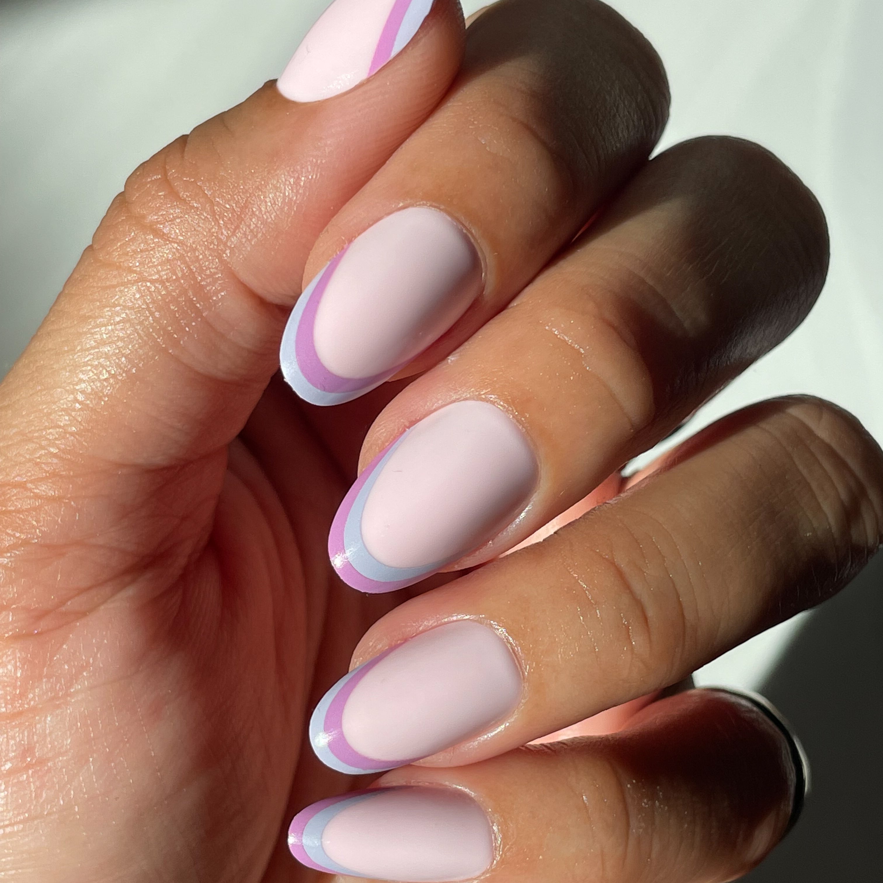 Double French - Press-On | Medium | Oval、mySite、solidvoid