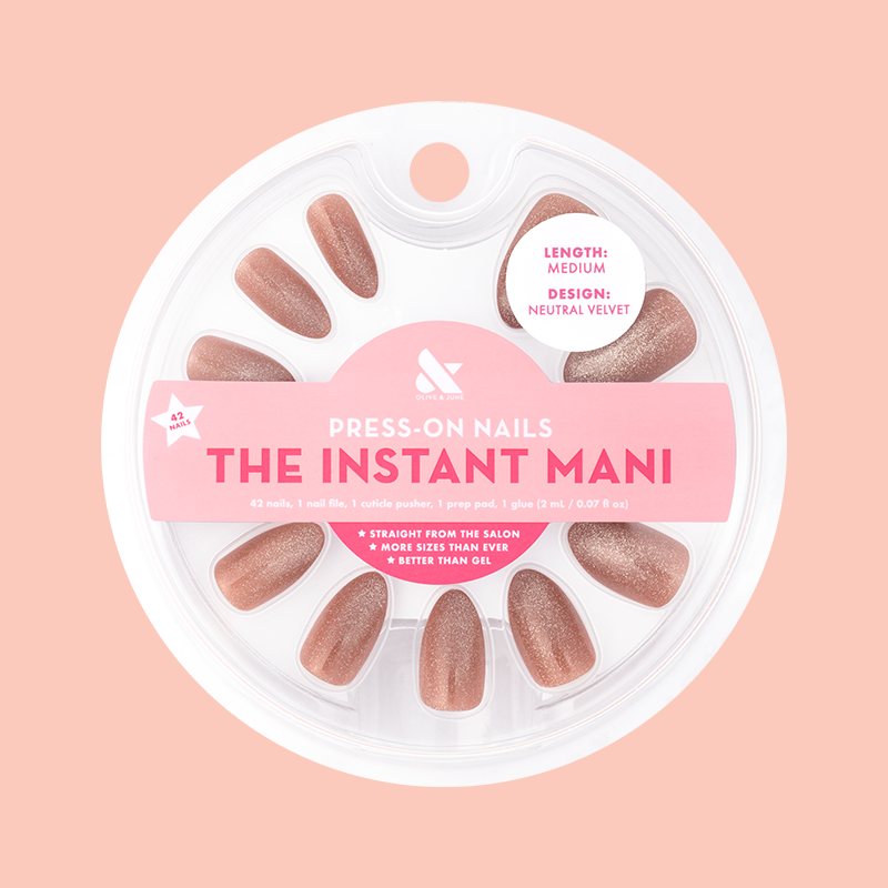 Neutral Velvet - Press-On | Medium | Almond、mySite、solidvoid