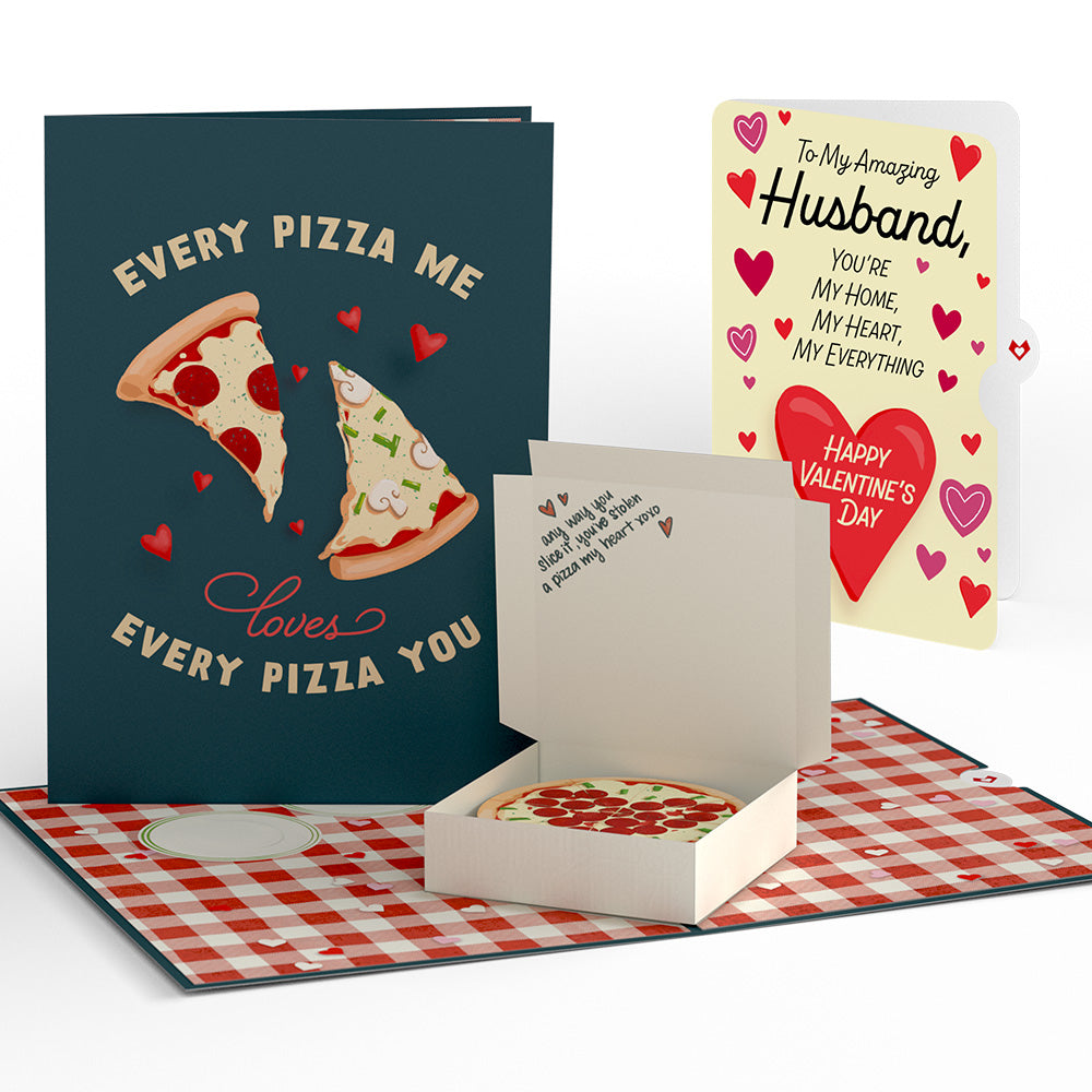Pizza Love Valentine Pop-Up Card and Sentiment Set for Husband、mySite、solidvoid