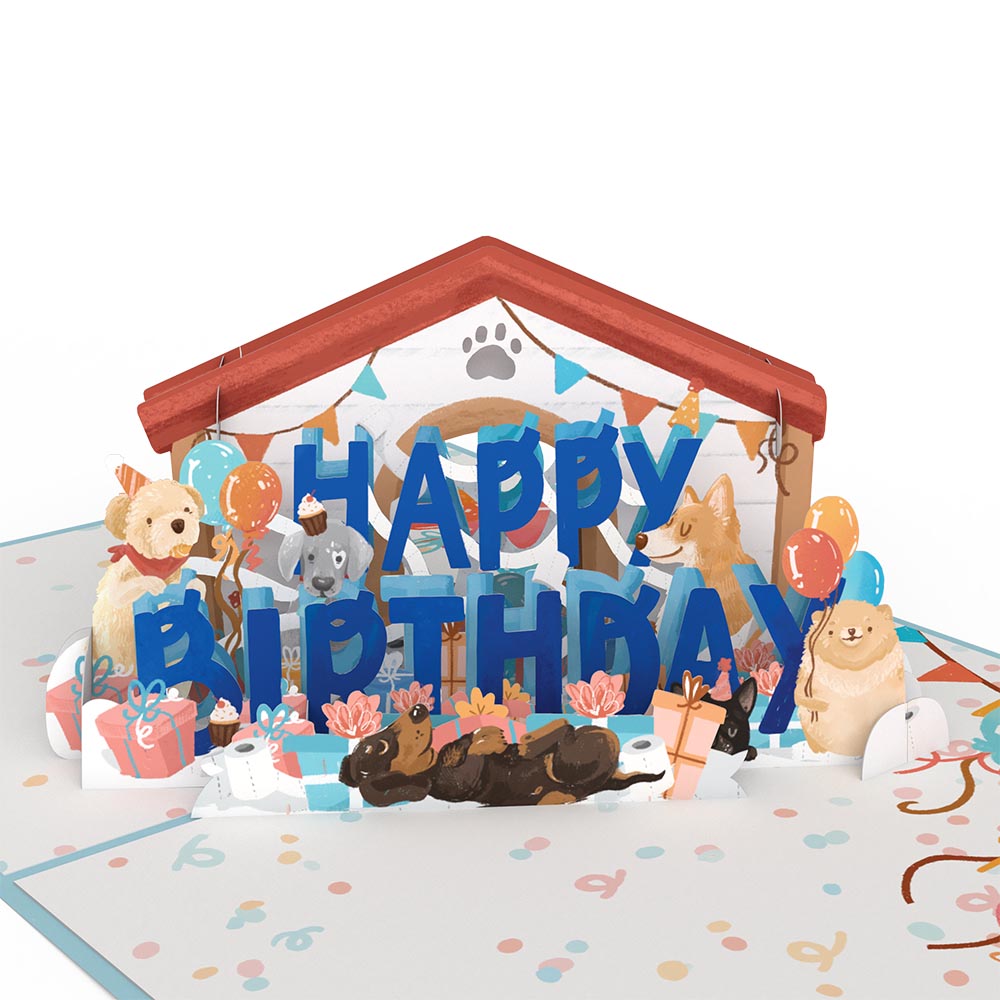 Happy Birthday Dogs Pop-Up Card、mySite、solidvoid