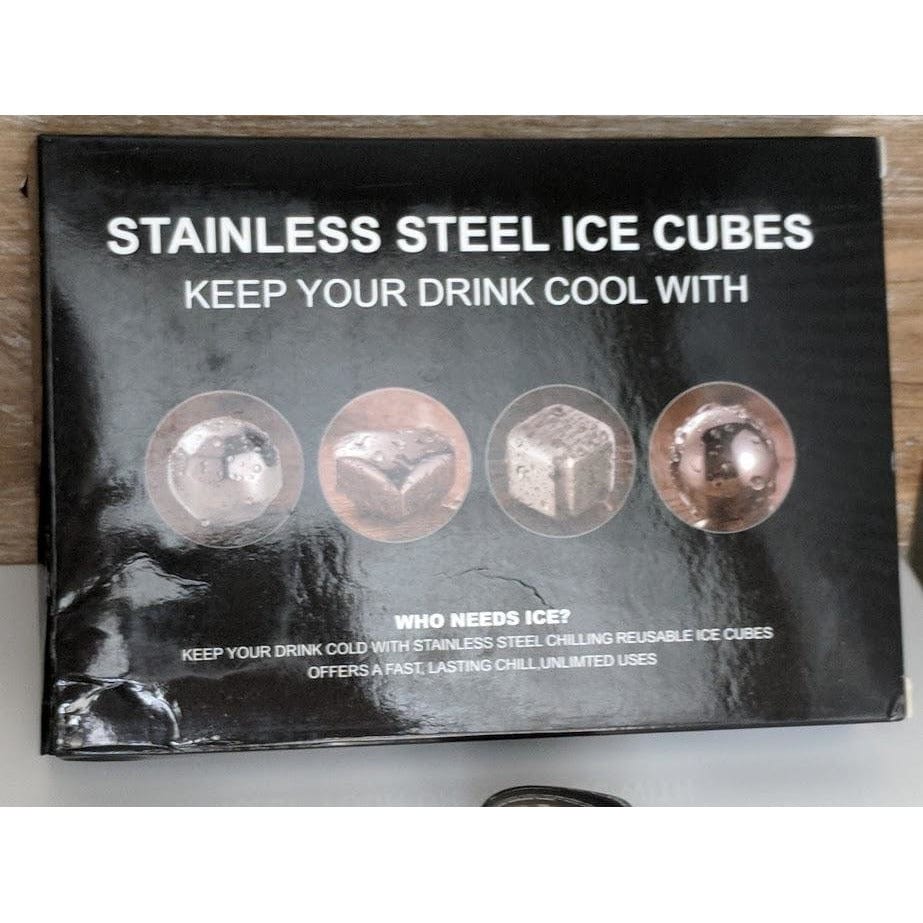 Stainless Steel Ice Cubes & Straws-Undiluted Cold Drinks! Perfect for Iced Coffee & Alcoholic Drinks. *、mySite、g9winljtr