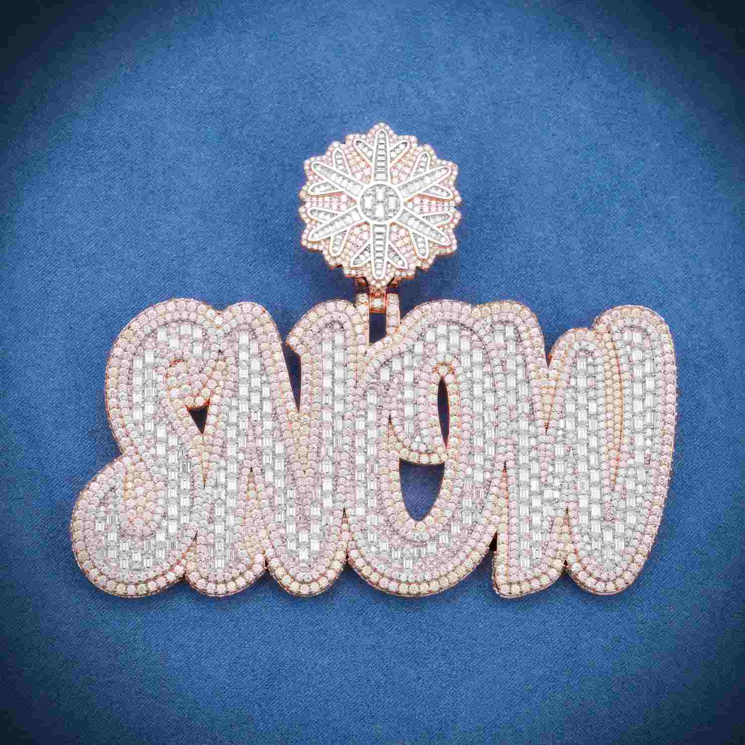 SNOW Custom Moissanite Pendant 14K Gold、mySite、hinf8tx79