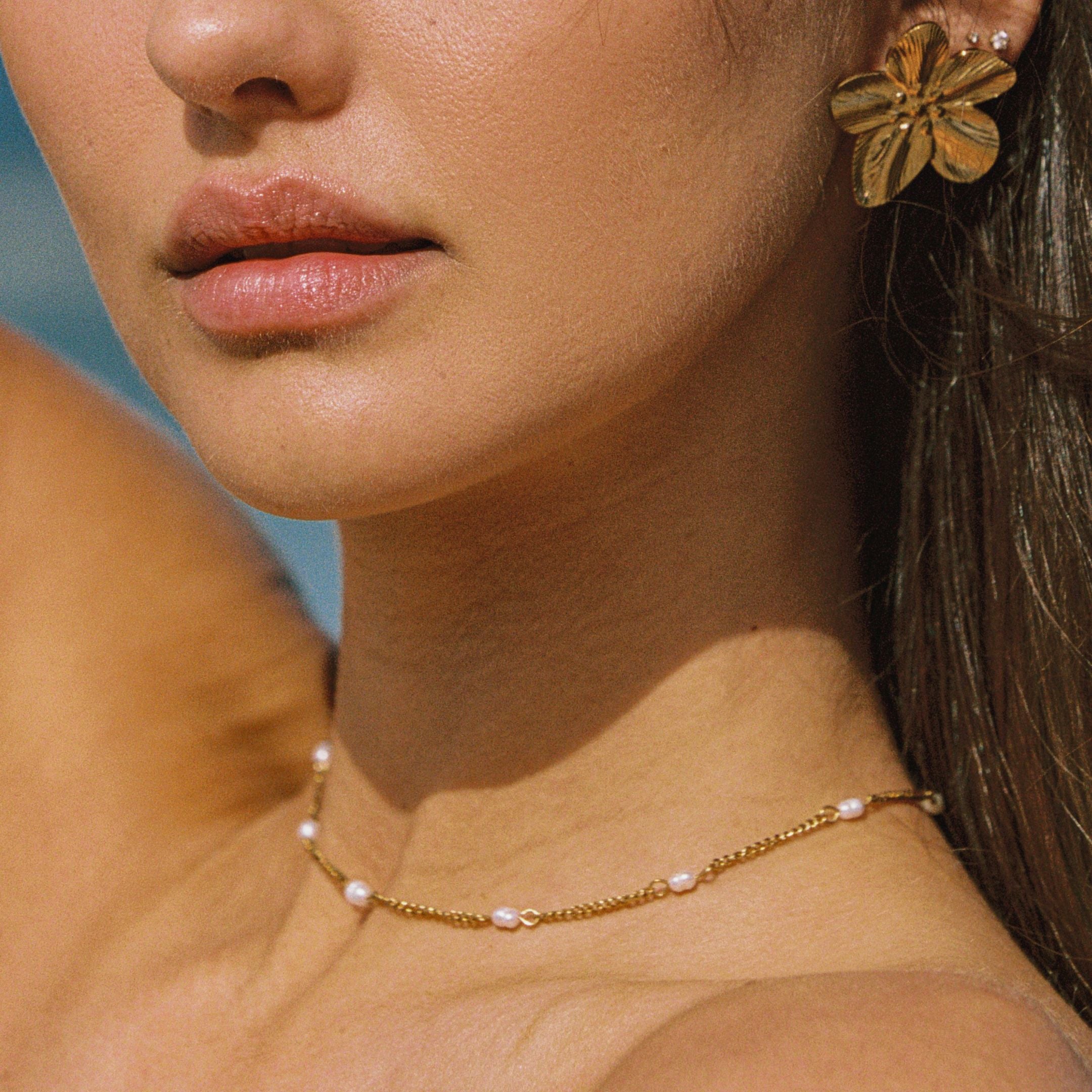 Dainty Gold Pearl Choker、mySite、hinf8tx79