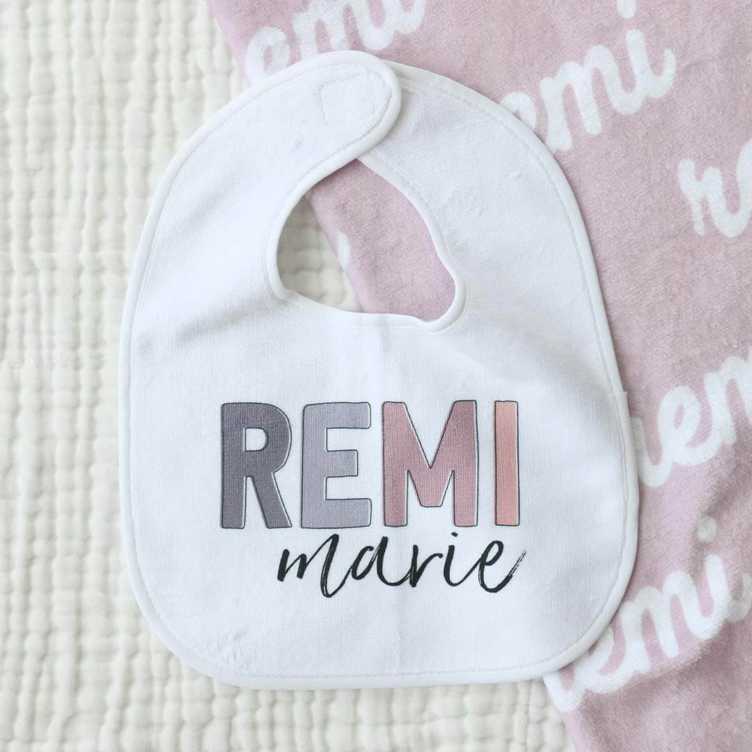  Personalized Color Block Baby Name Bib | Dusty Hues、mySite、layawaytickets