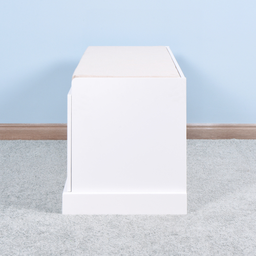 White Bathroom Floor-standing Storage Table with a Drawer、、casual