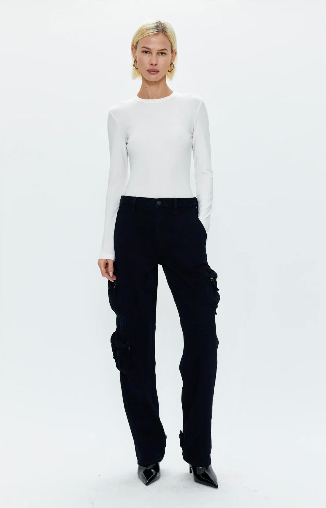 Bobbie Utility Mid Rise Loose Jeans in Black or Varsity Blue、mySite、dreamappss