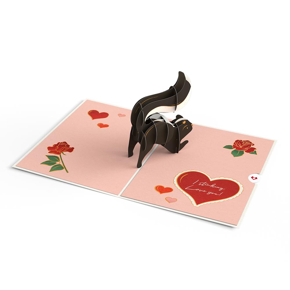 Stinking Love You Skunk Valentine Pop-Up Card、mySite、solidvoid