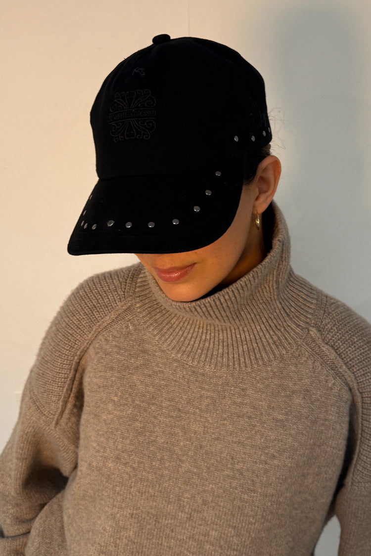 Black Studded Denim Cap、mySite、solidvoid