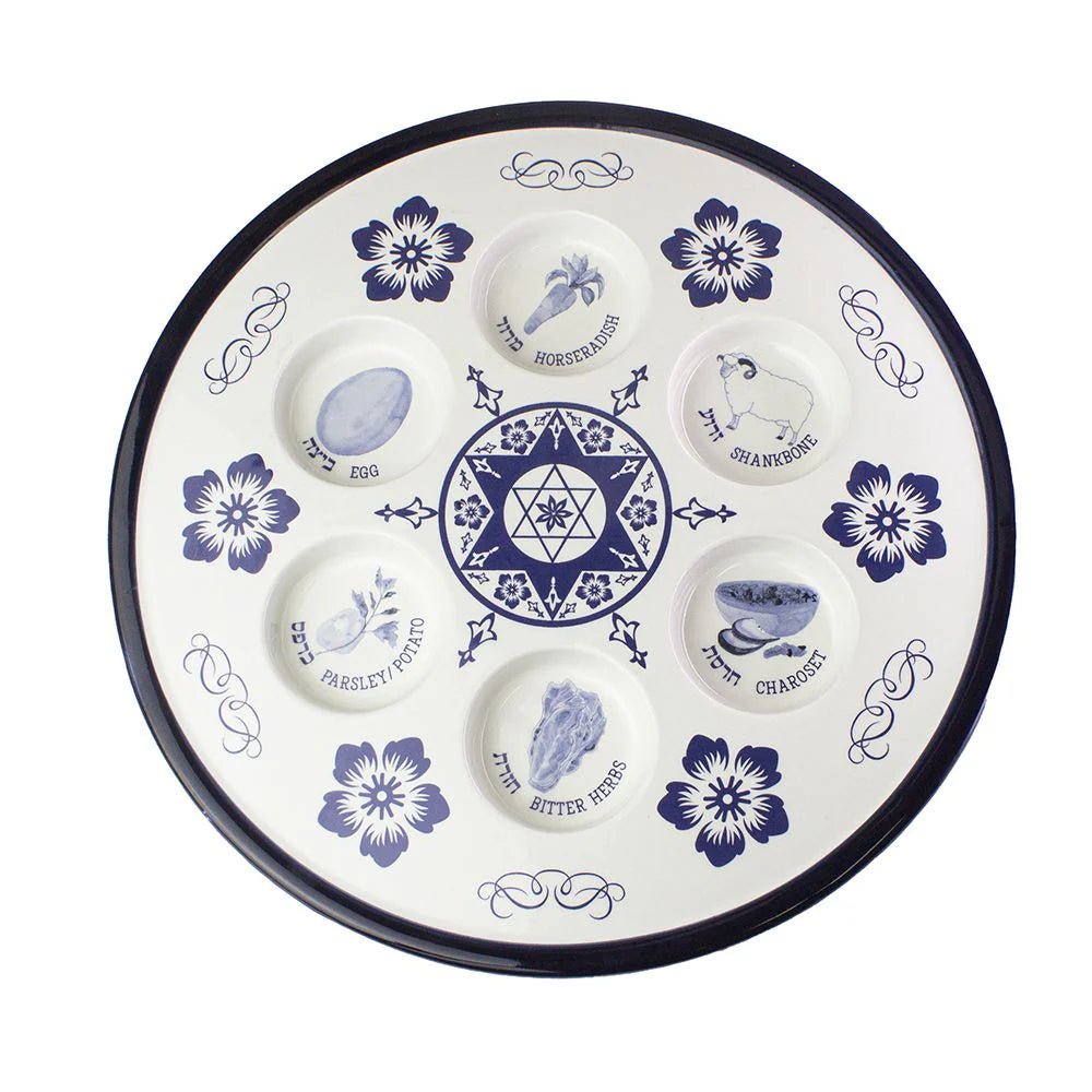  Blue & White Ceramic Seder Plate、mySite、elrpsem3k