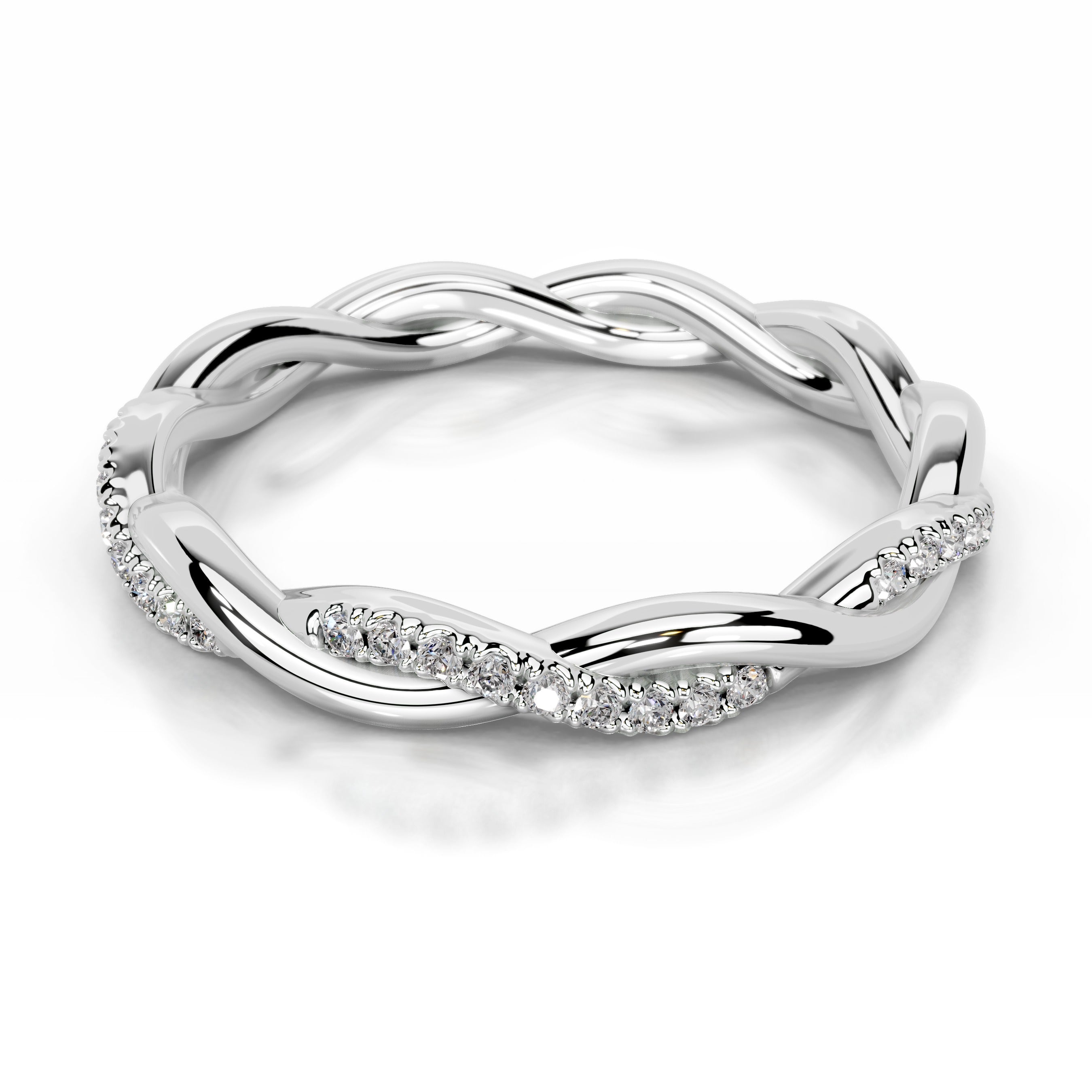 Tsumugi Lab Grown Diamond Wedding band - 14K White Gold、mySite、hinf8tx79