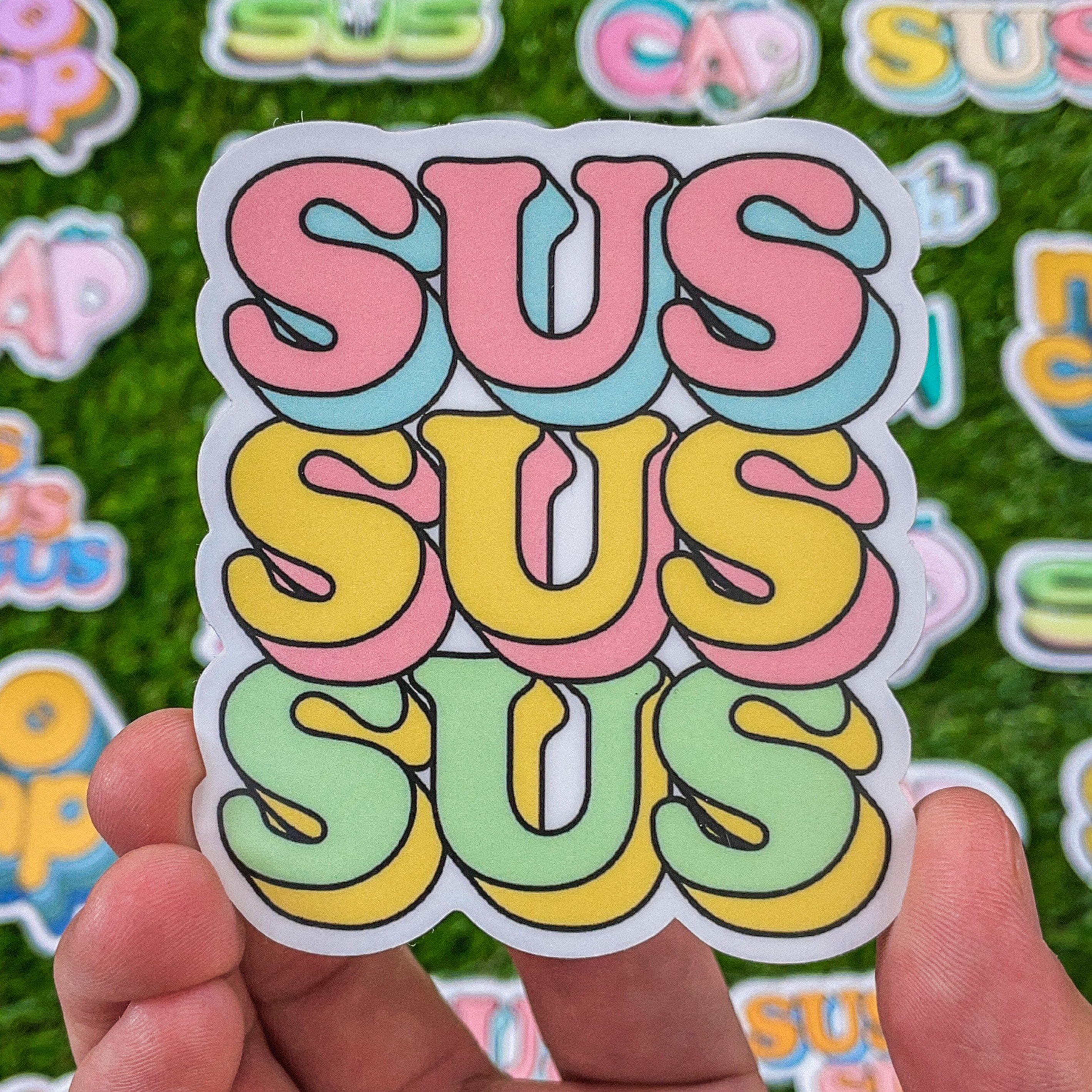  Sus Sus Sus Lettering Sticker、mySite、elrpsem3k