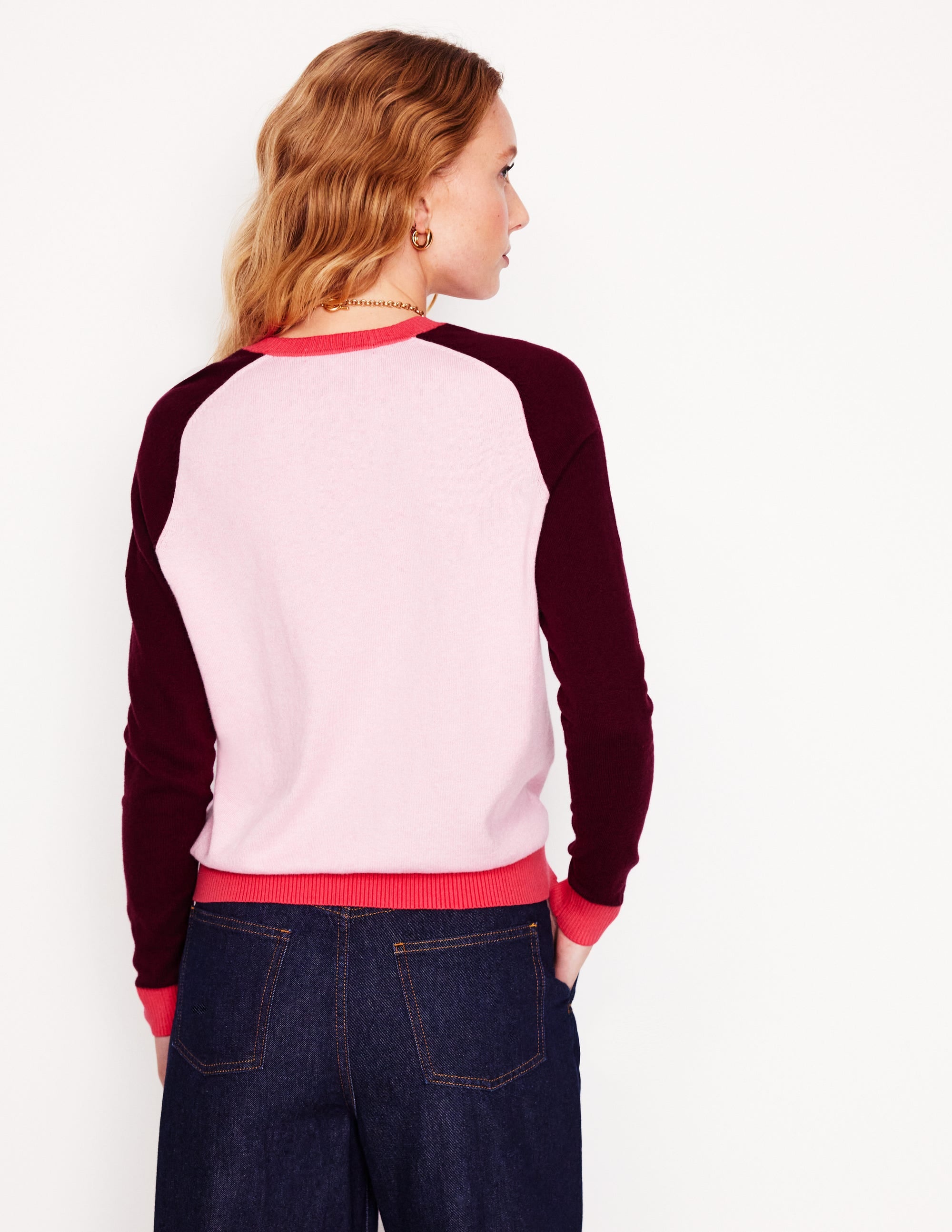  Meg Saddle Sleeve Jumper-Soft Pink, Colourblock、mySite、ashleygrahame