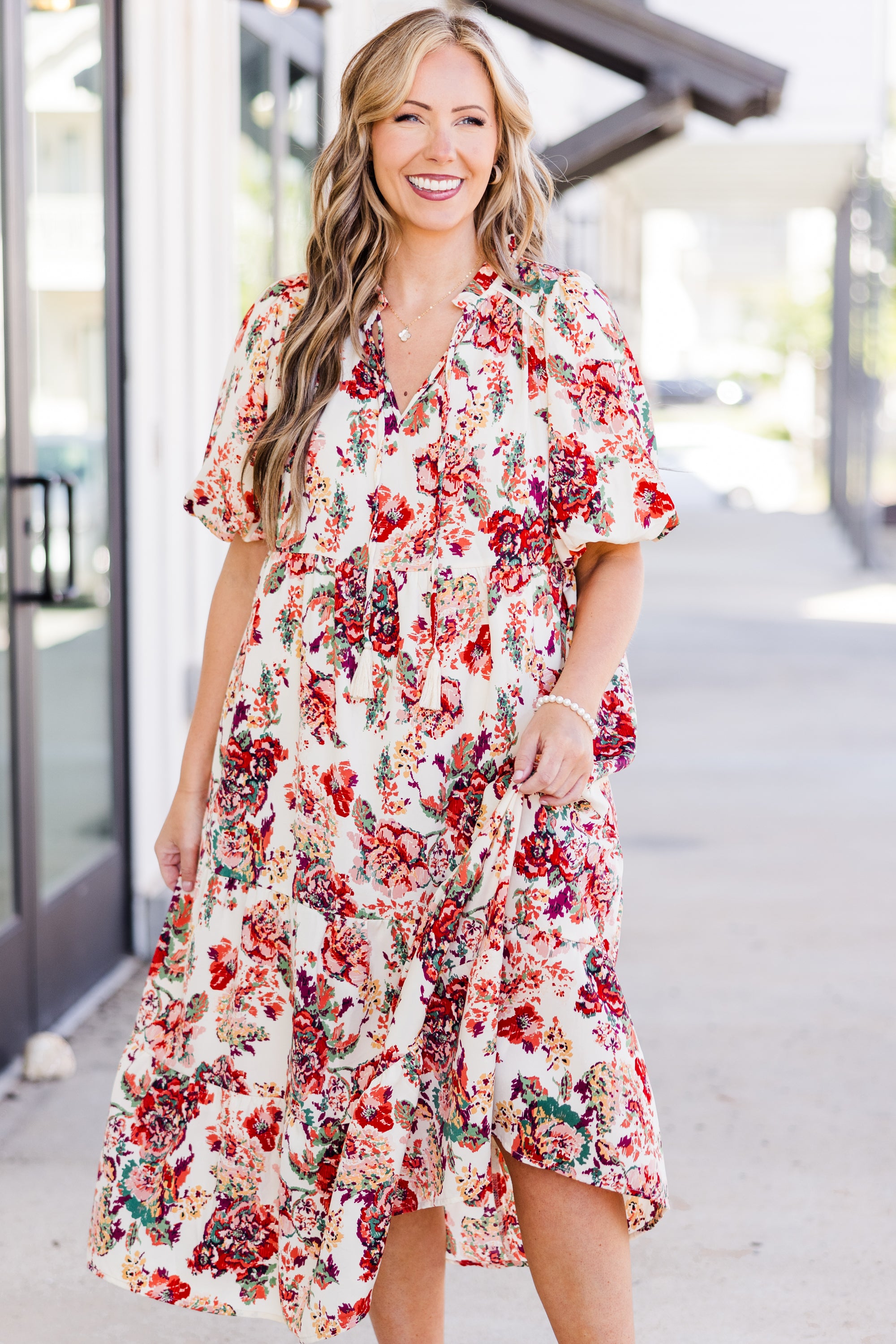  Always Grateful Midi Dress, Cream、mySite、justintrudeaud