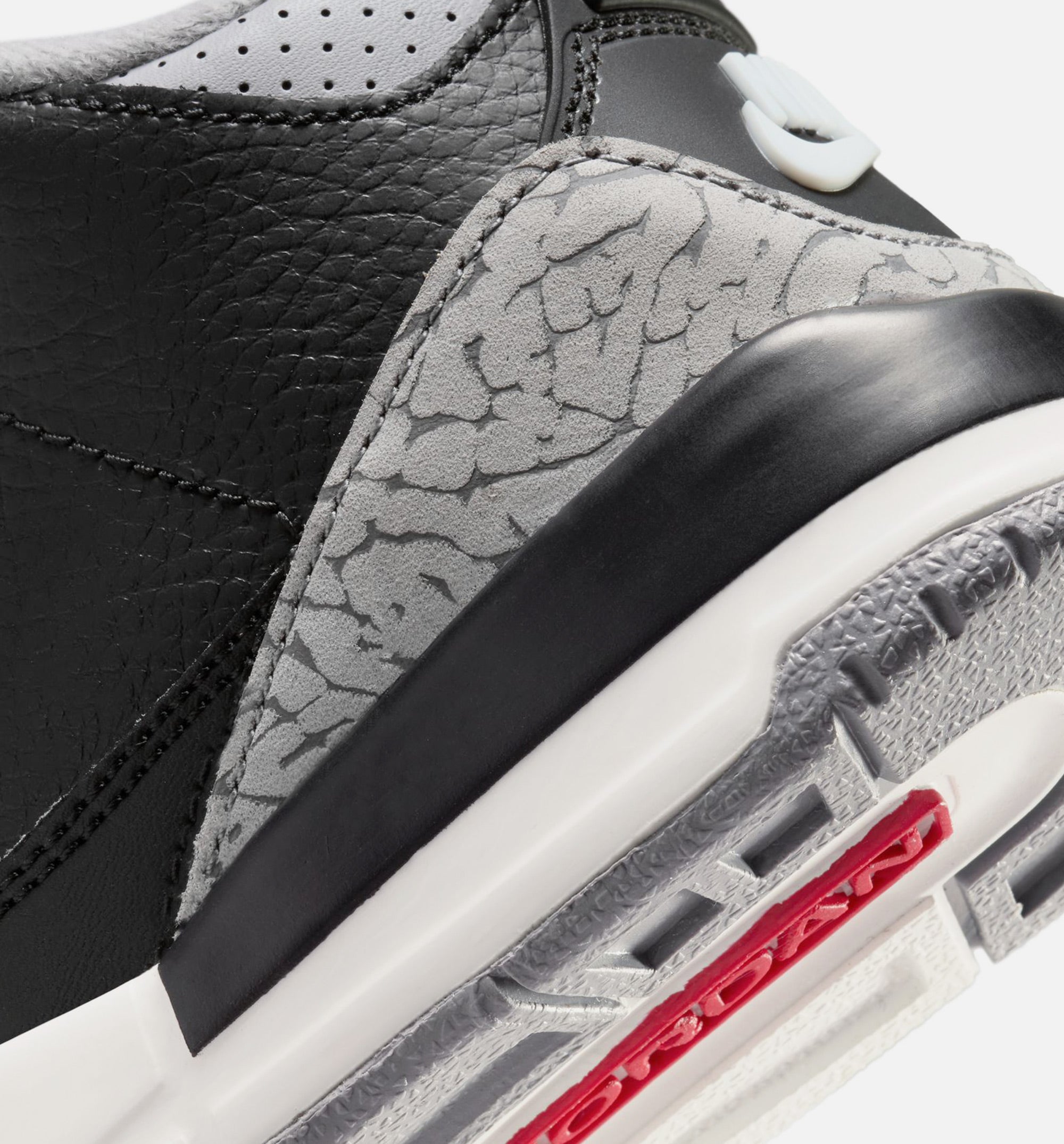 Air Jordan 3 Retro Black Cement Preschool Lifestyle Shoe - Black/Fire Red/Cement Grey/Summit White、mySite、dreamappss