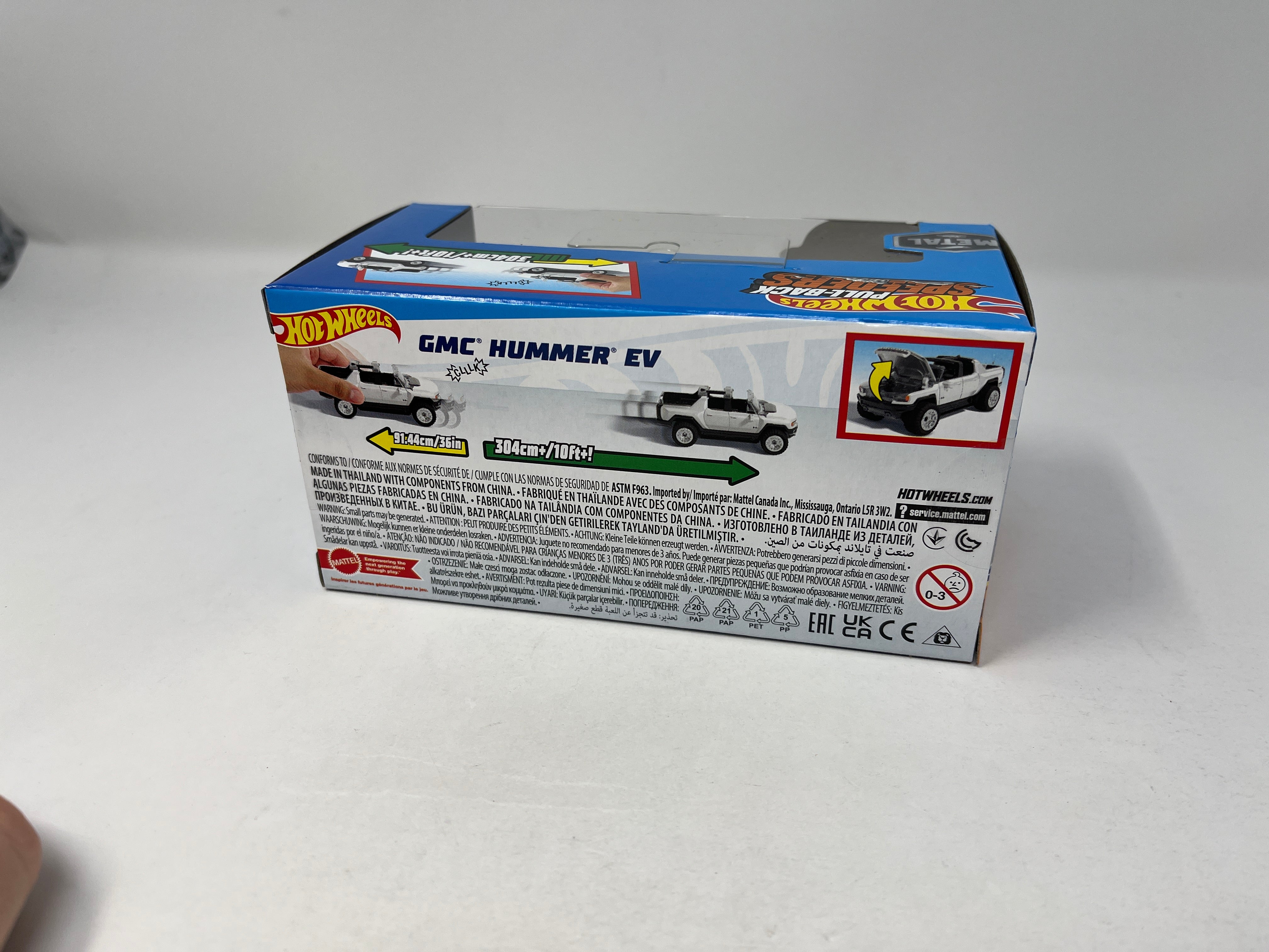 GMC Hummer EV * WHITE * 2024 Hot Wheels Pull-Back Speeders 1:43 scale、mySite、hgirdovlk