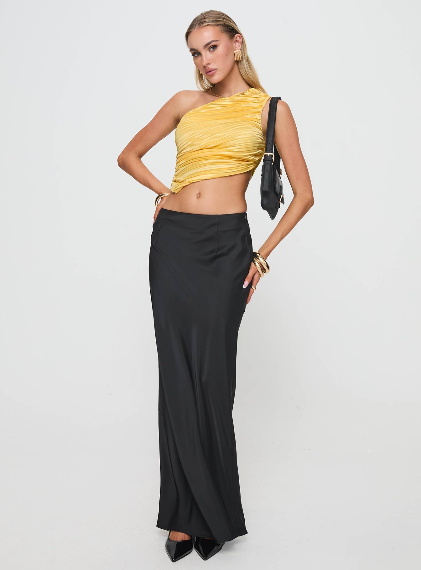 Brinstead One Shoulder Top Yellow、mySite、solidvoid