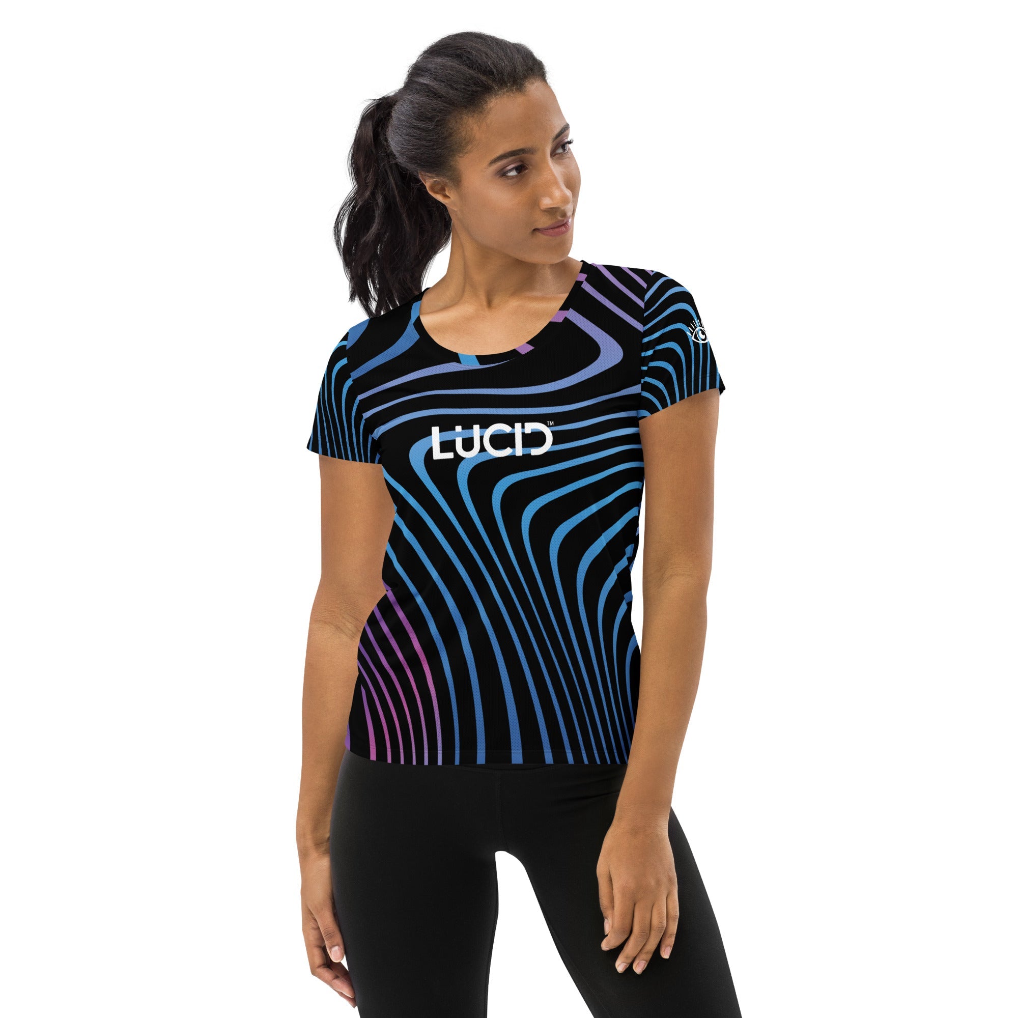 Women's Color Swirl Athletic T-shirt、mySite、gigharbornorthrealestate