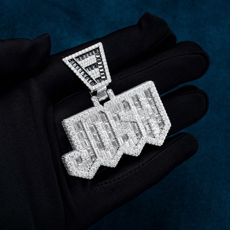 JOSH Custom Moissanite Pendant 14K Gold、mySite、hinf8tx79