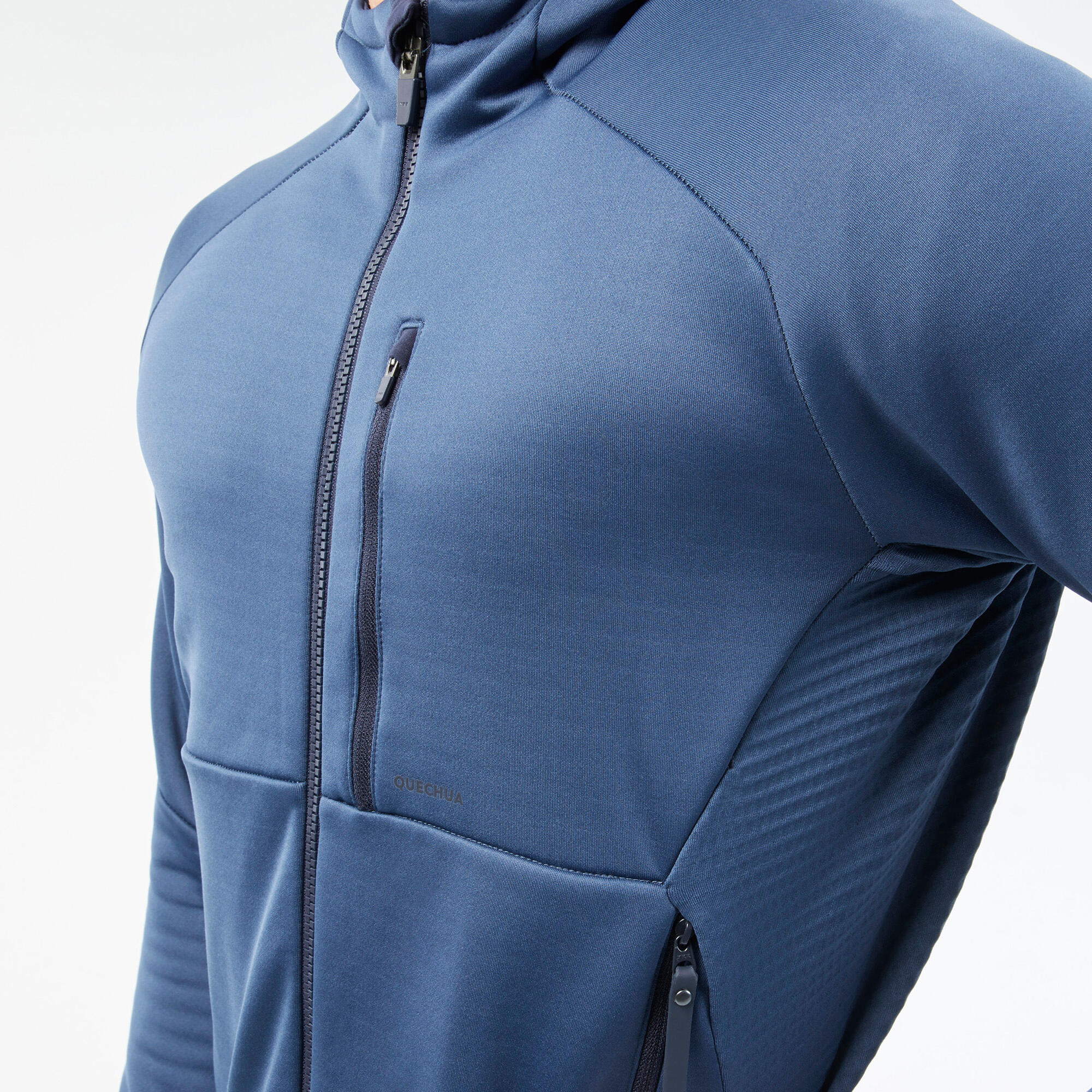 Quechua Men's MH520 Hood Hiking Fleece Jacket