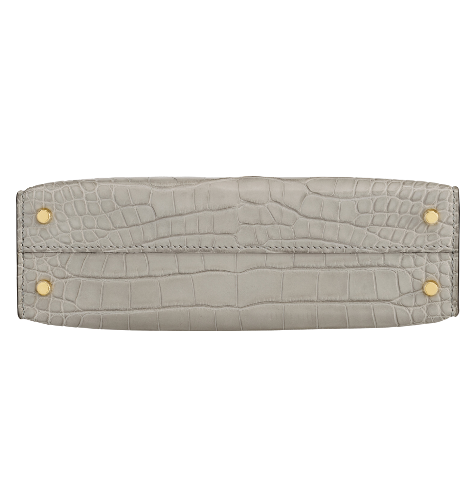 Hermès Kelly Mini 20 Gris Perle Jaune Citron Matte Alligator GHW HSS Bag、mySite、garminoutage.com