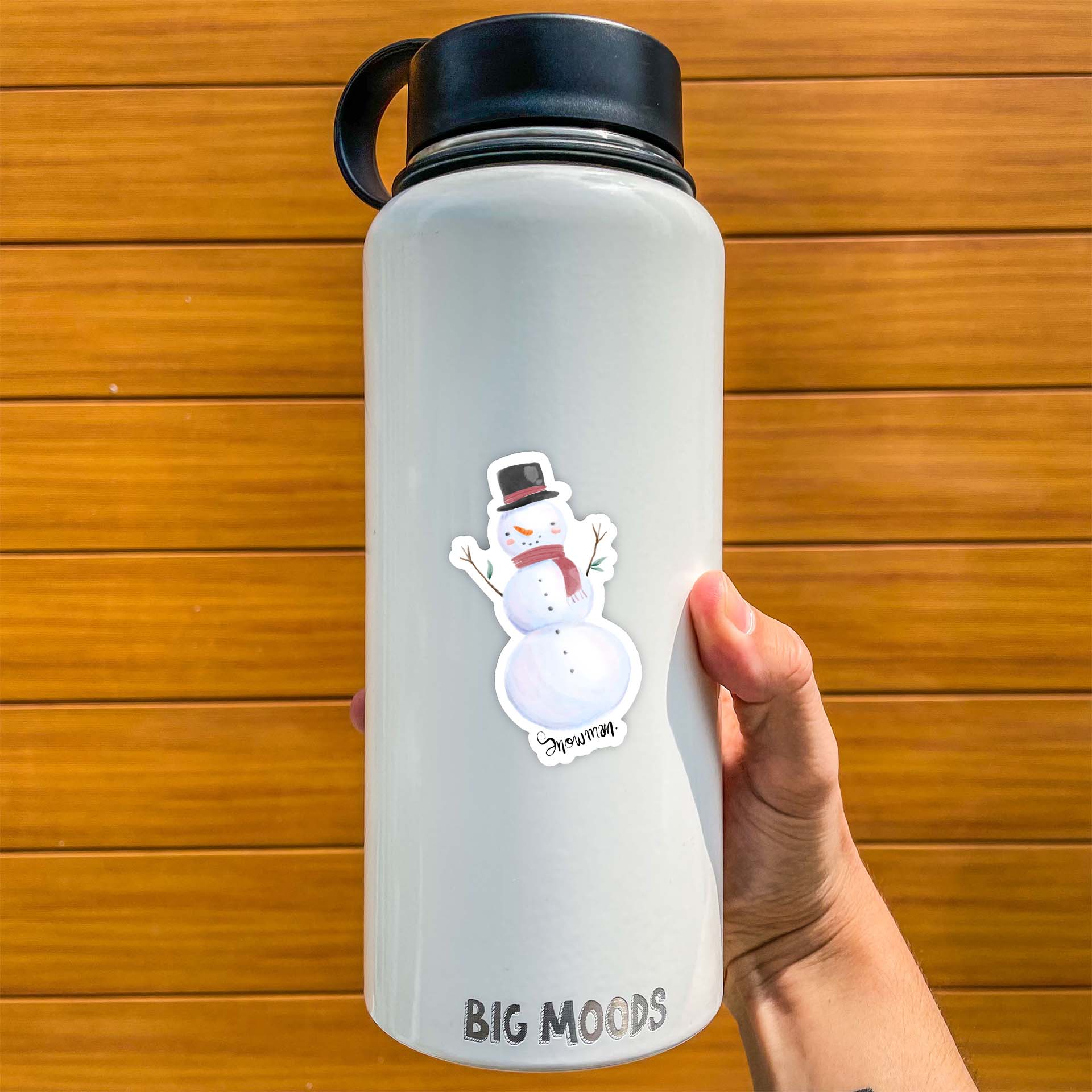  Snowman Winter Watercolor Sticker、mySite、elrpsem3k