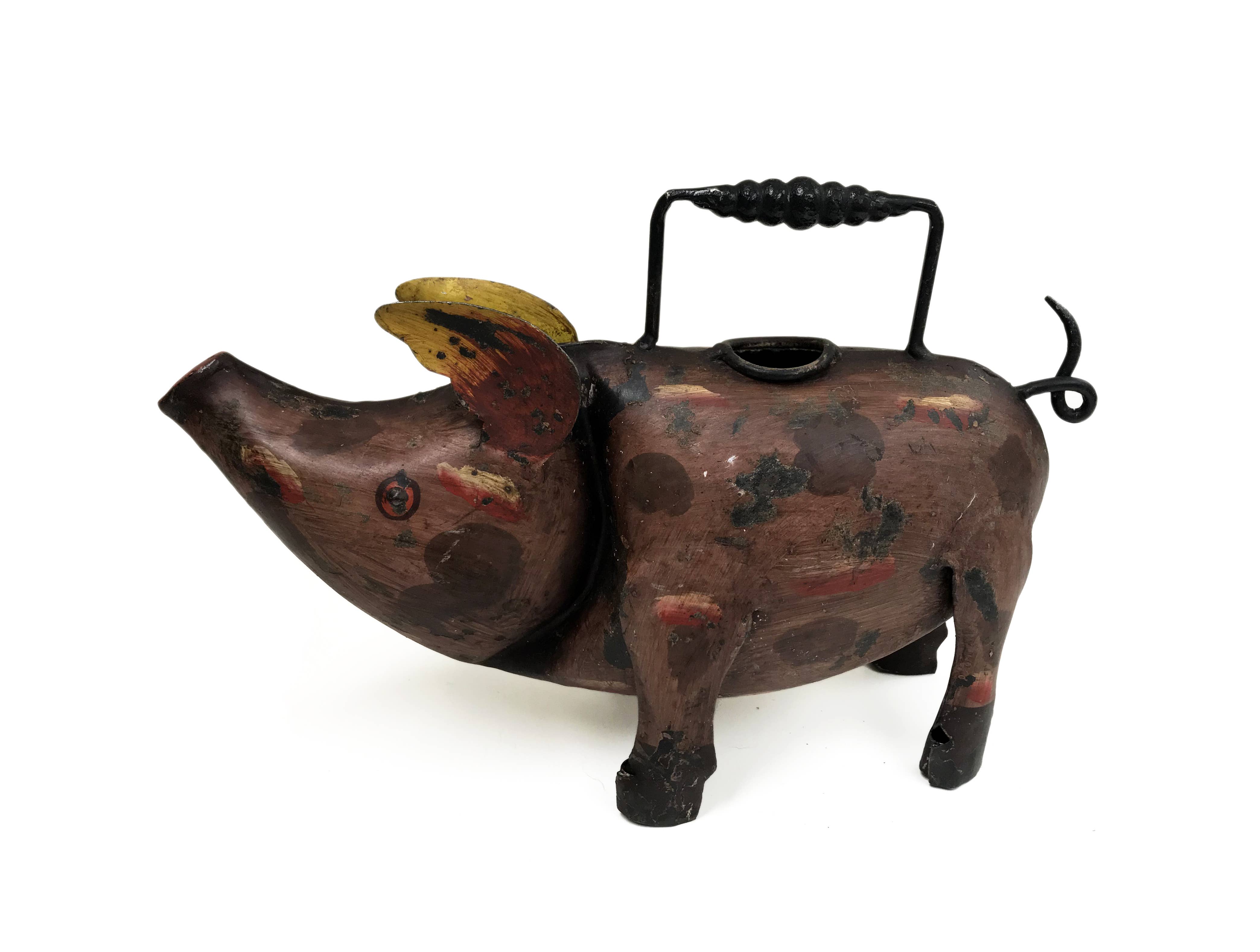 Bubbles The Pig Metal Art Watering Can、mySite、g9winljtr